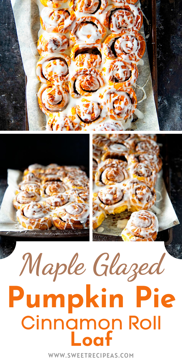  Maple Glazed Pumpkin Pie Cinnamon Roll Loaf