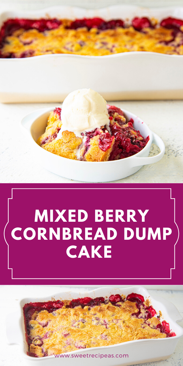 Mixed Berry Cornbread Dump Cake 