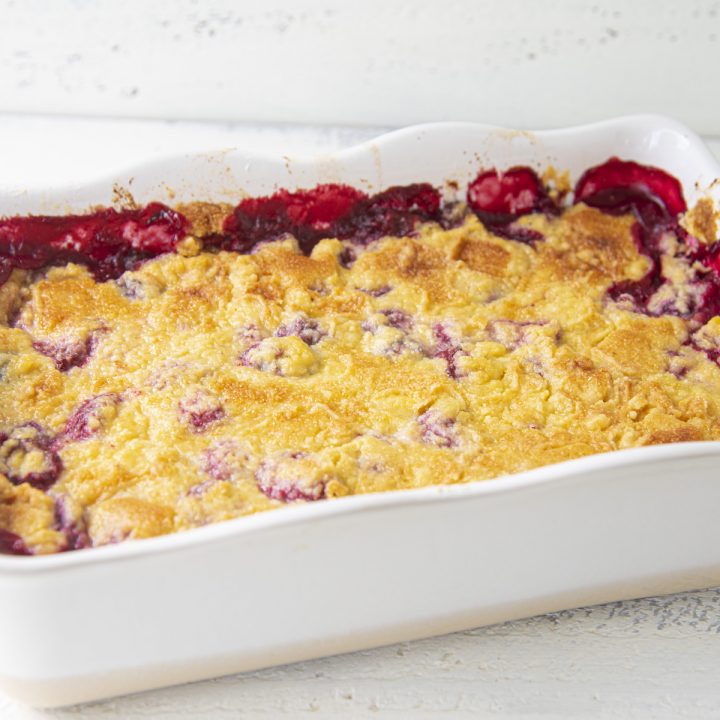 Mixed Berry Cornbread Dump Cake 