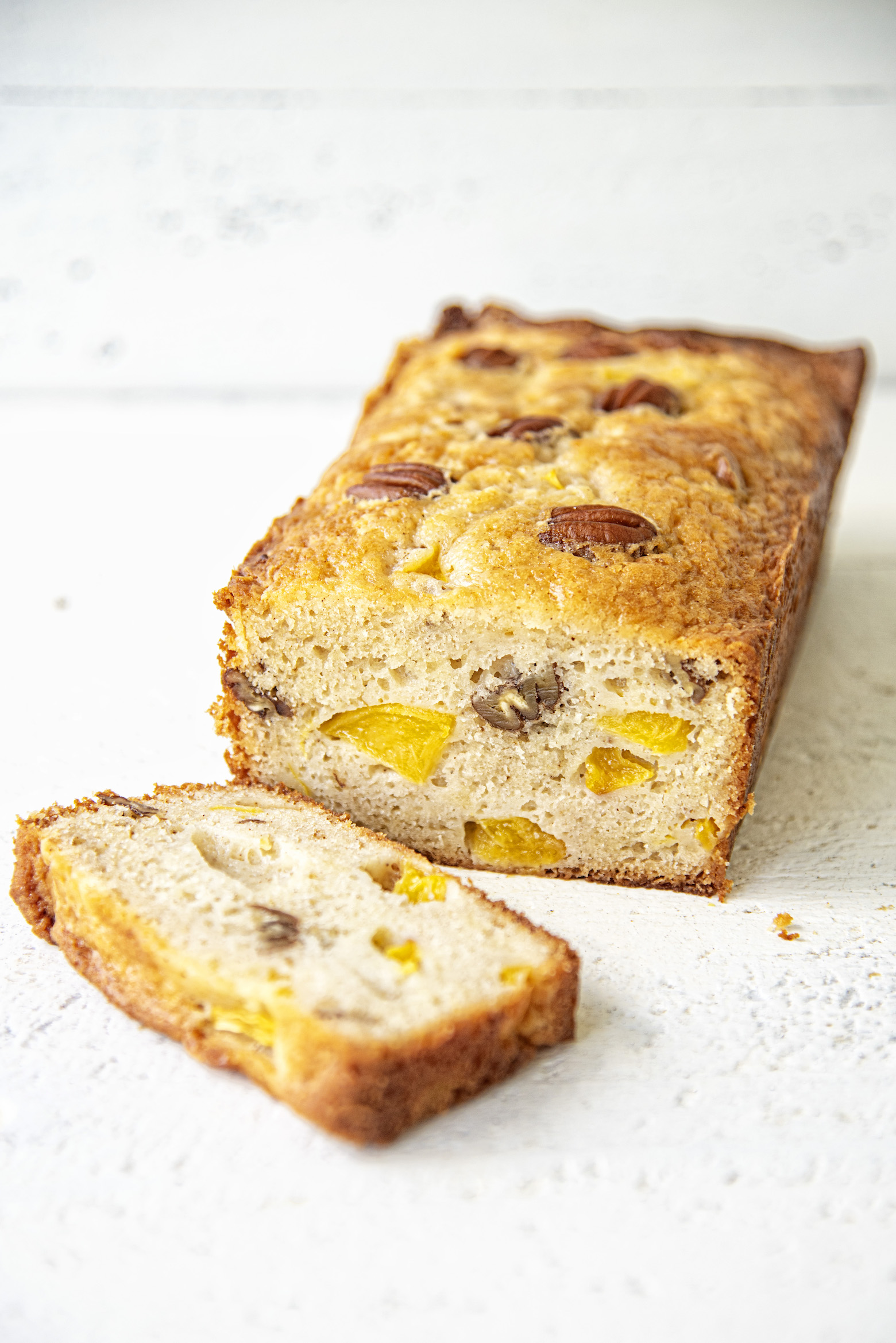 Peach Pecan Spice Quick Bread