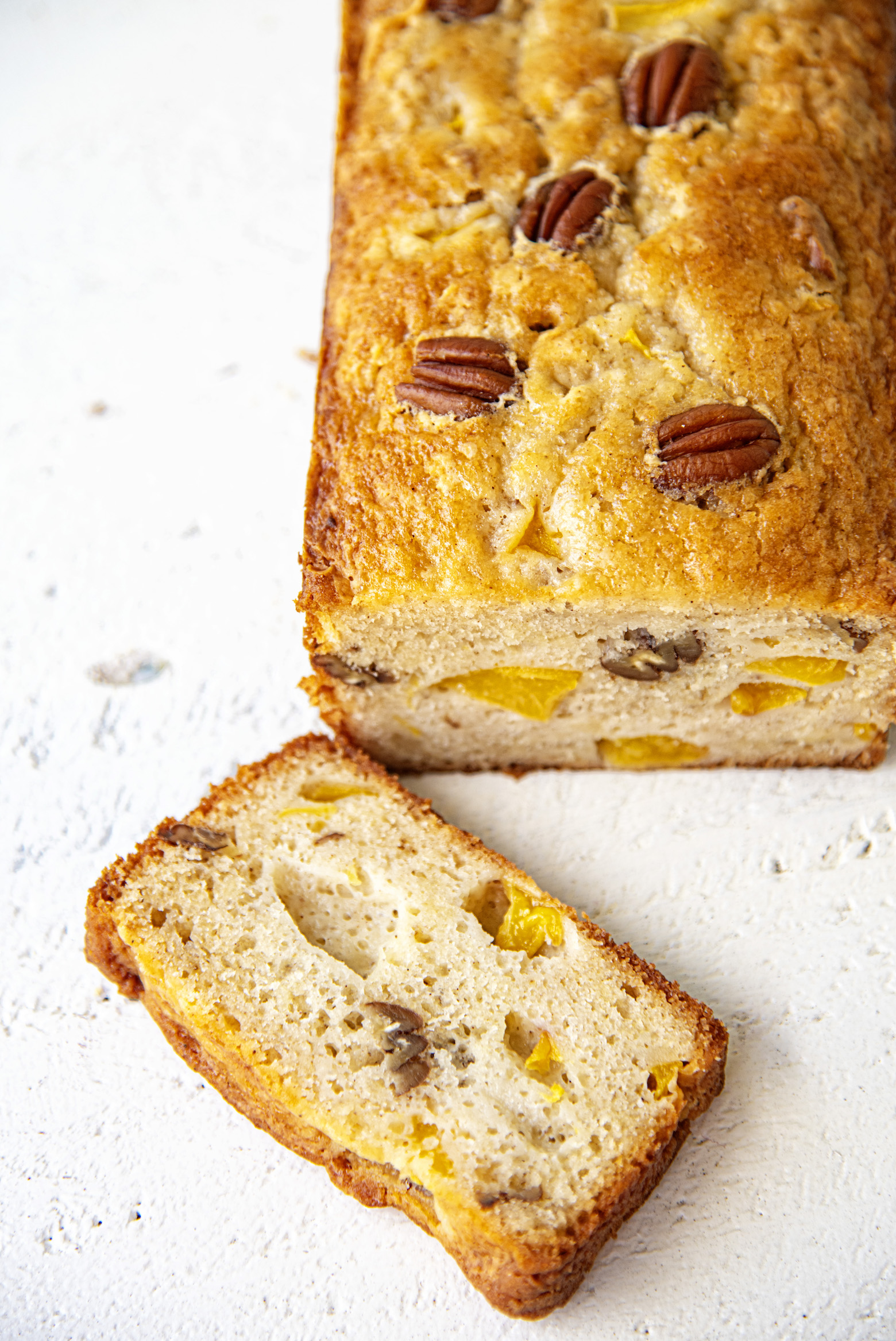 Peach Pecan Spice Quick Bread