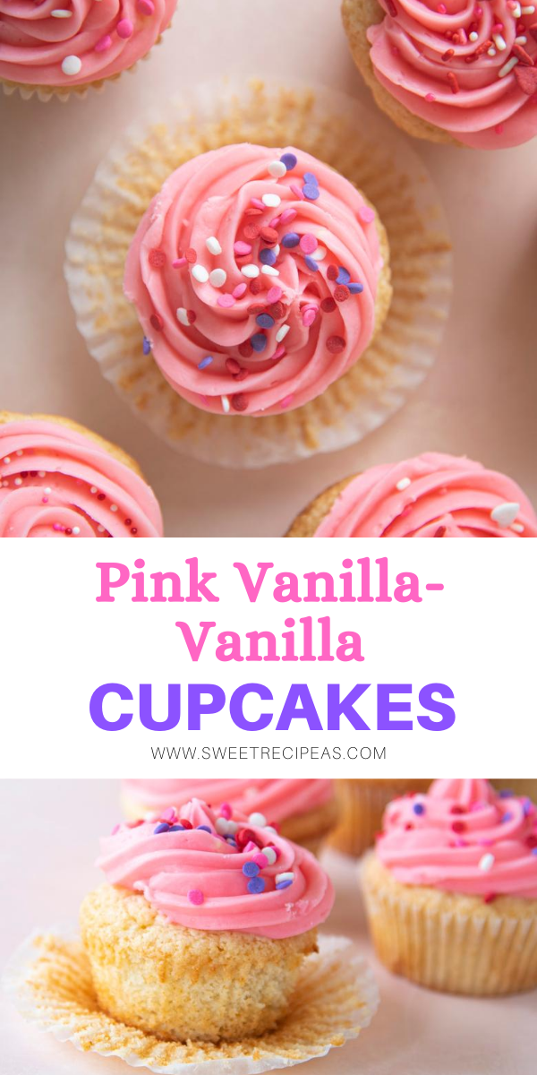 Pink Vanilla-Vanilla Cupcakes 