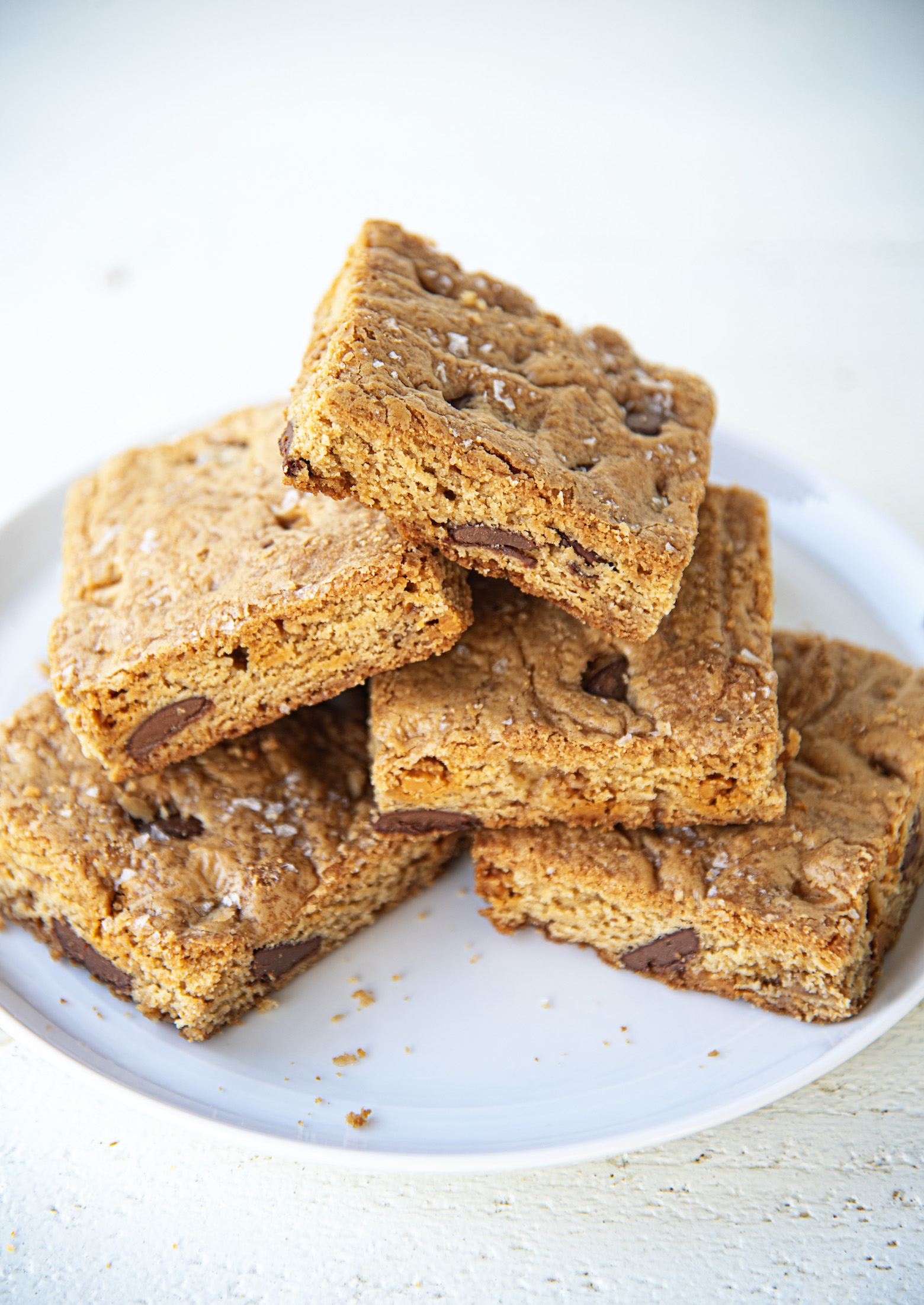 Salted Chocolate Chip Butterscotch Toffee Cookie Bars 