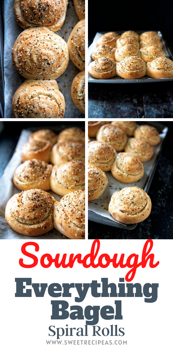 Sourdough Everything Bagel Spiral Rolls