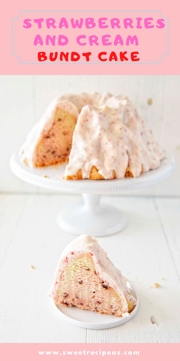 Strawberries and Cream Bundt Cake