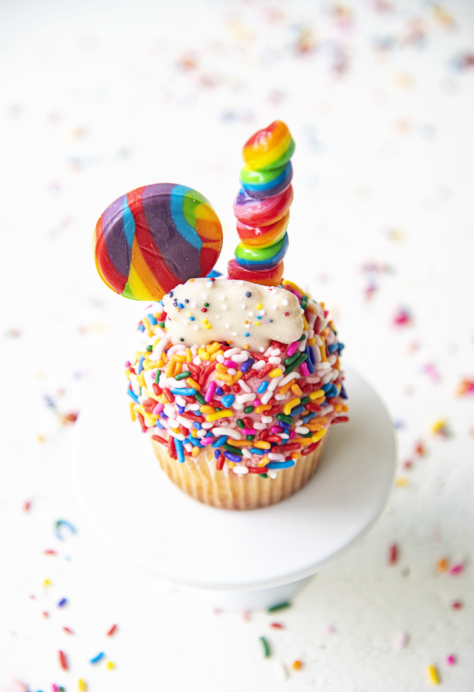 Vanilla Sprinkle Birthday Cupcakes