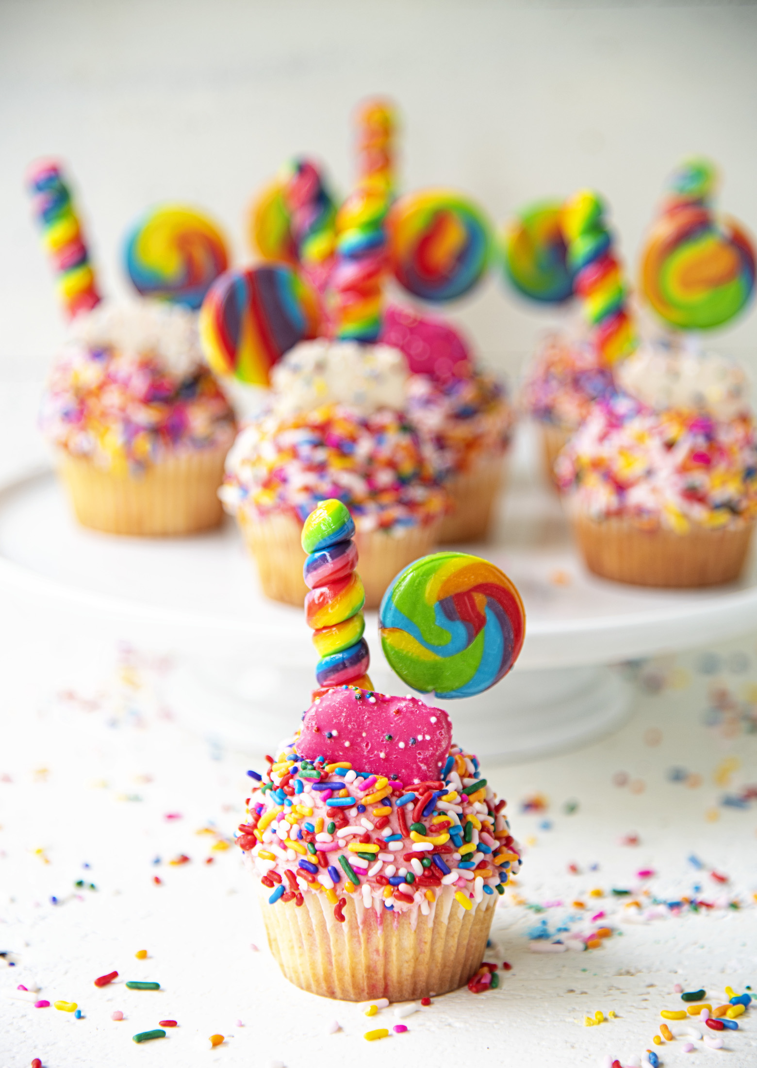 Vanilla Sprinkle Birthday Cupcakes