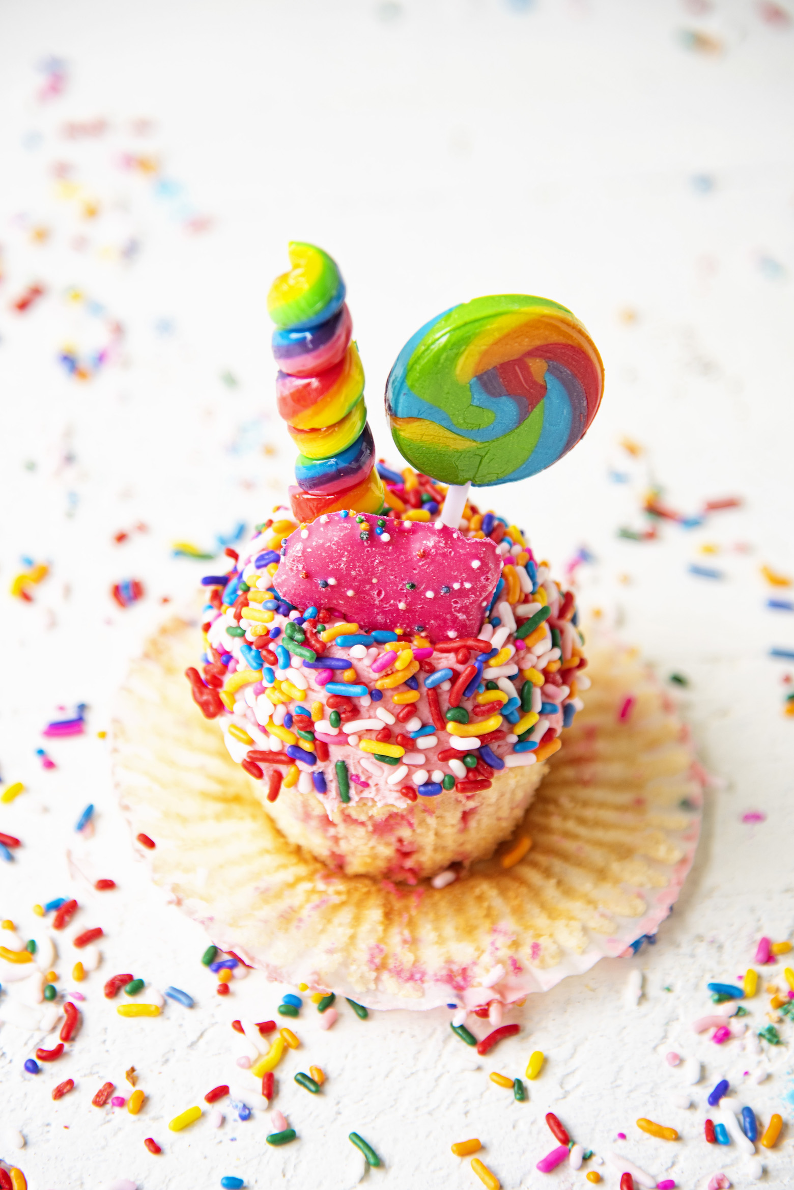 Vanilla Sprinkle Birthday Cupcakes