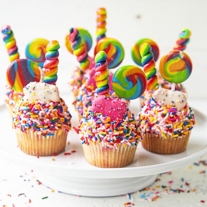 Vanilla Sprinkle Birthday Cupcakes 