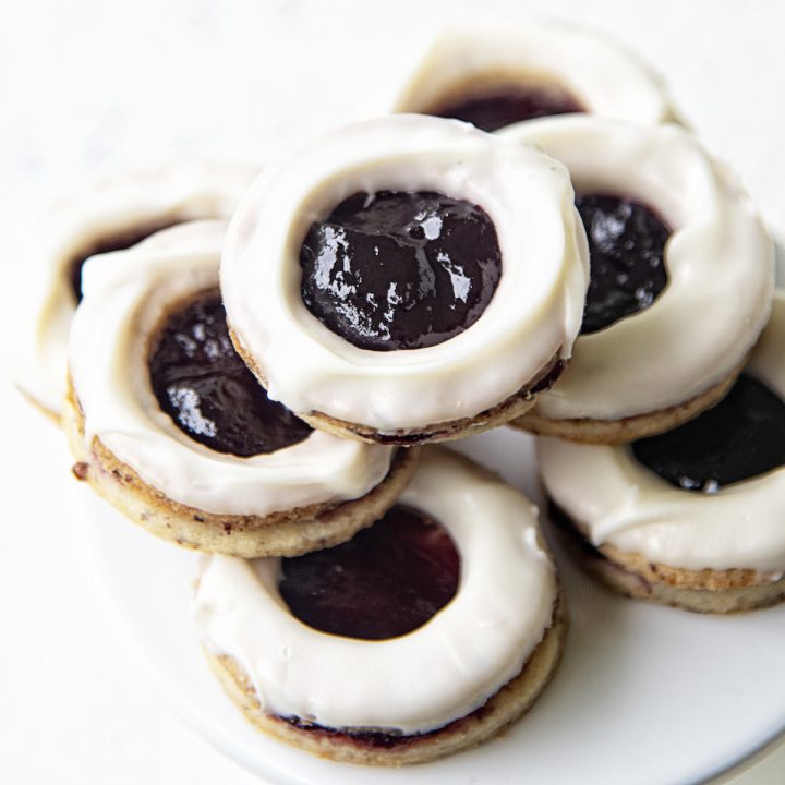 White Chocolate Berry Linzer Cookies