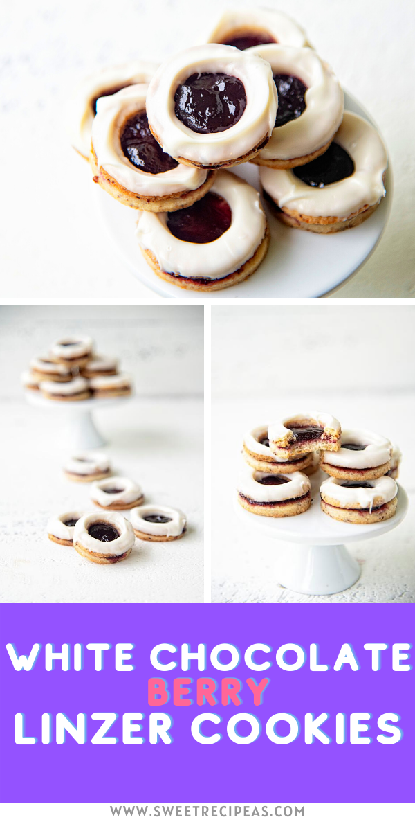 White Chocolate Berry Linzer Cookies