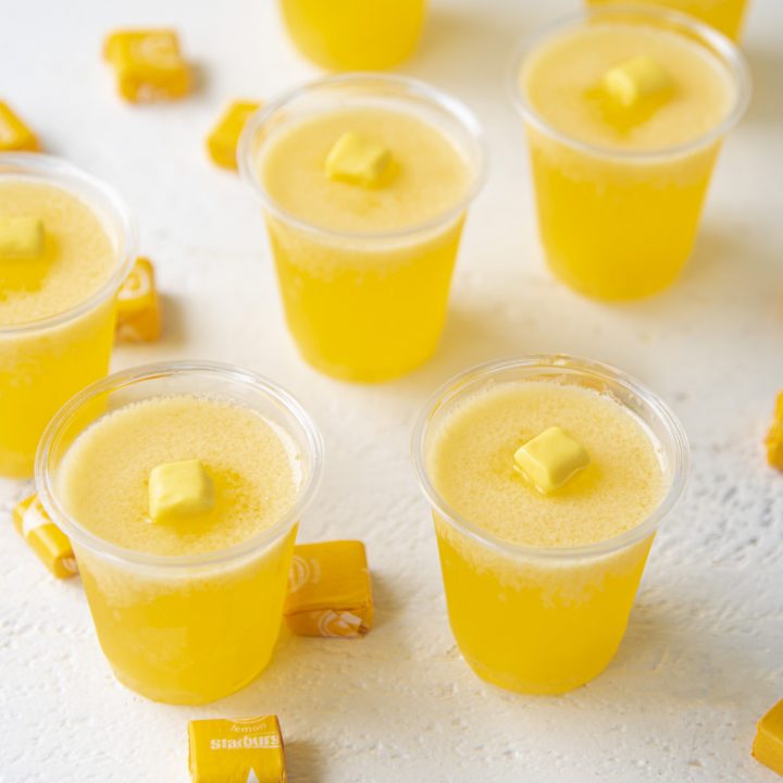 Yellow Starburst Jelly Shots