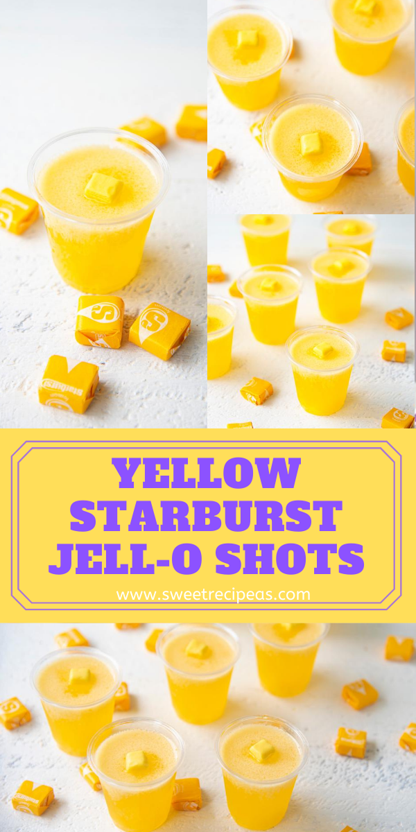 Yellow Starburst Jell-O Shots