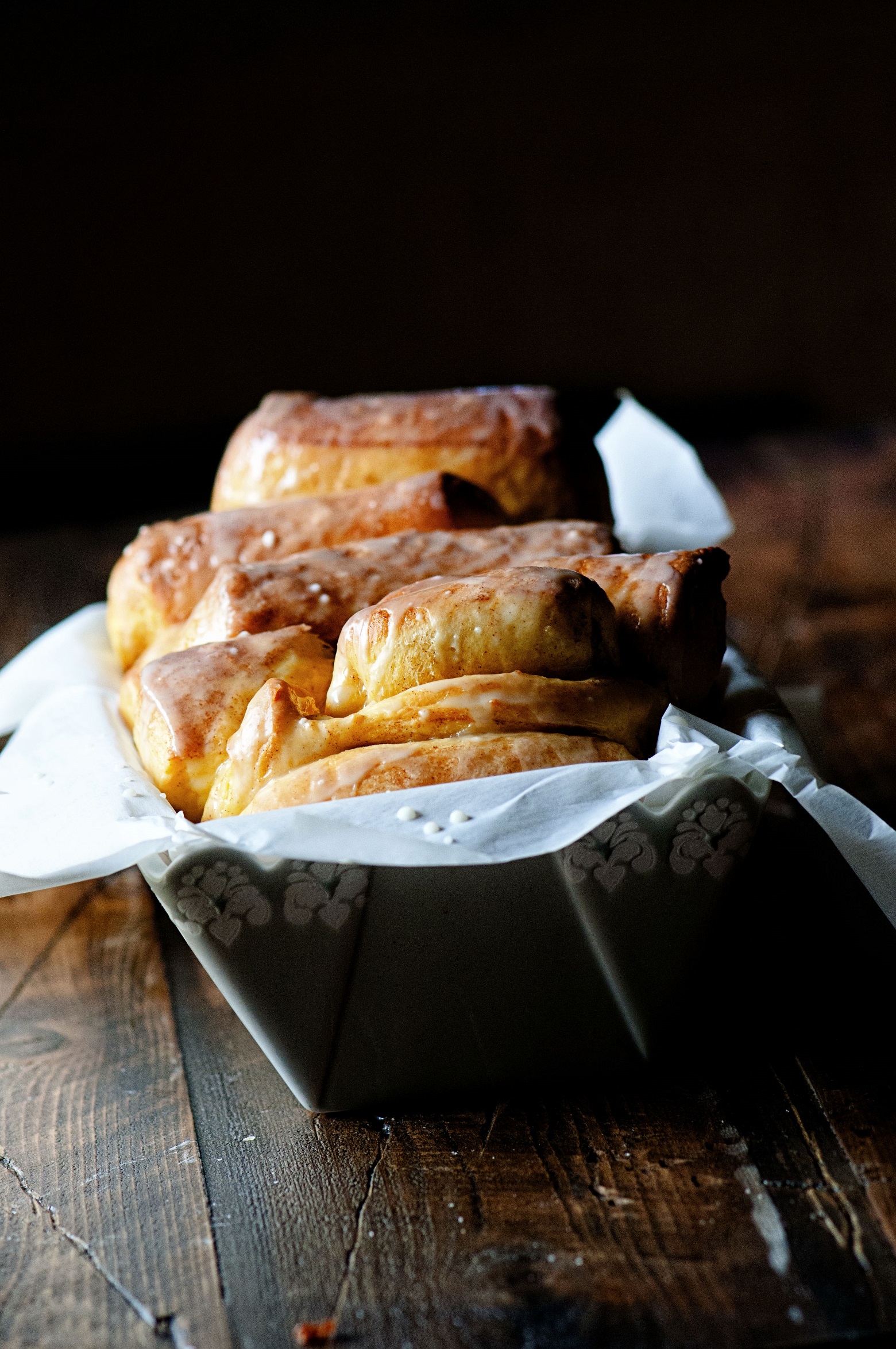 Apple Cider Whiskey Glazed Pumpkin Pull Apart Bread