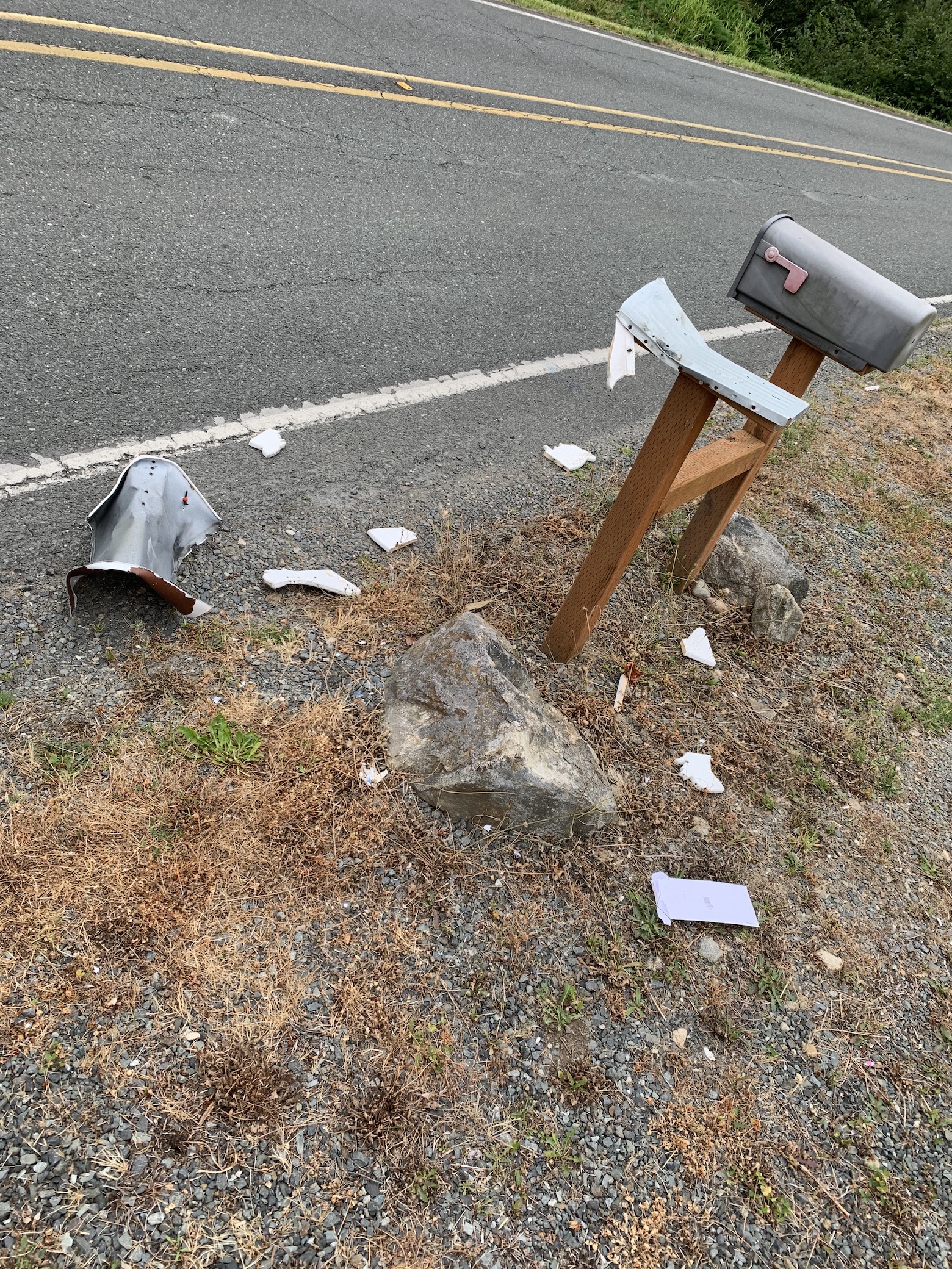 Mailbox blown up