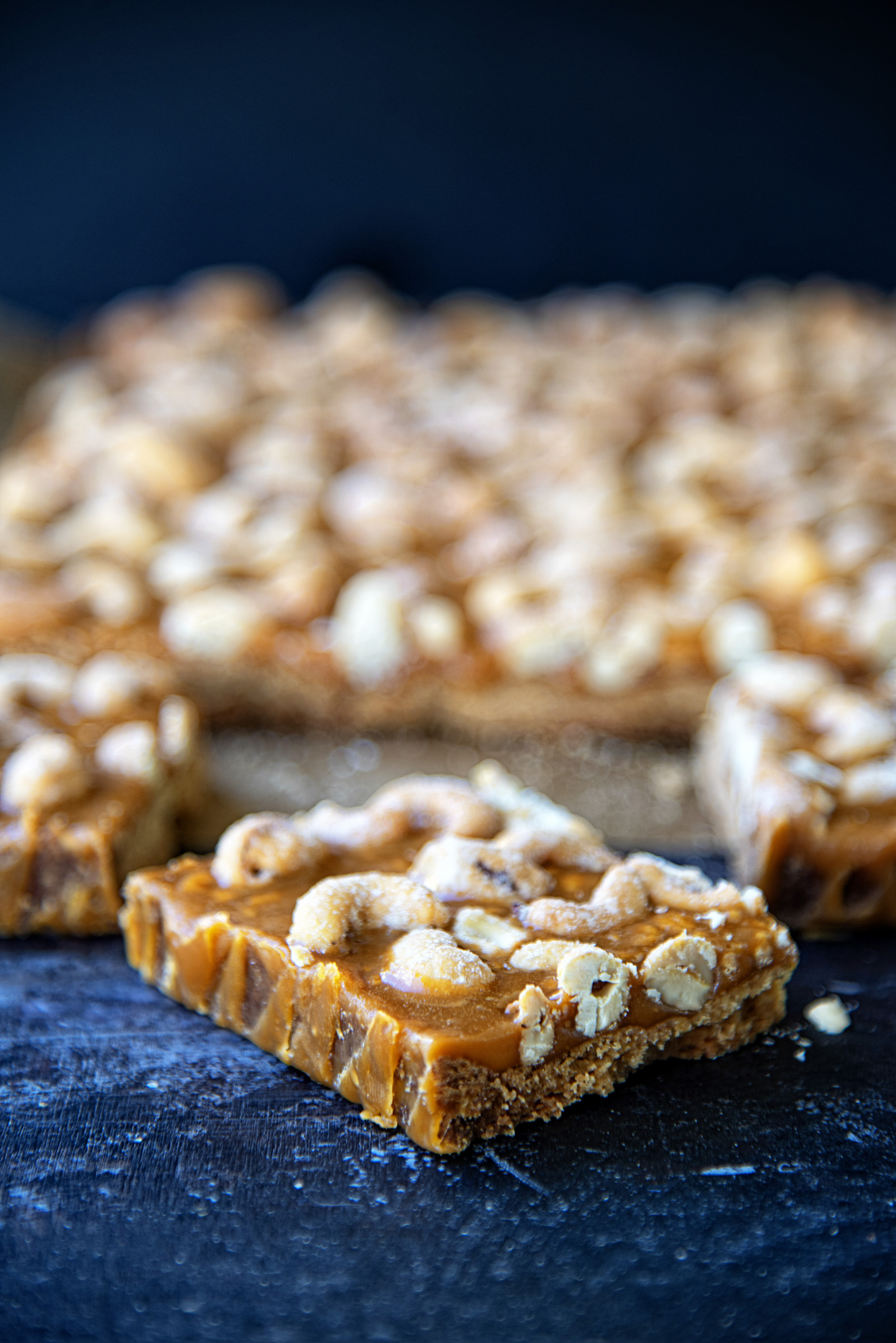 Butterscotch Honey Roasted Cashew Bars