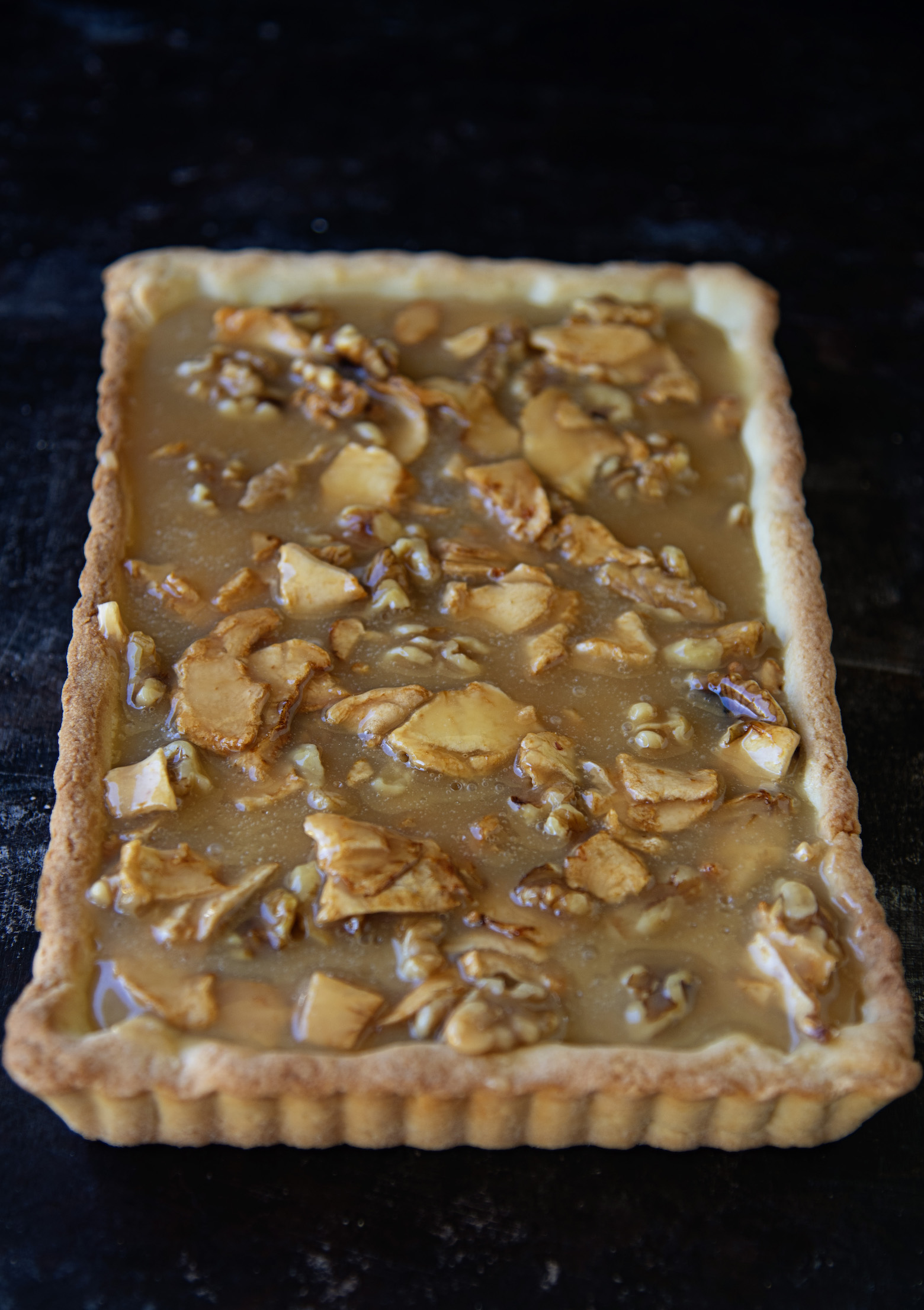 Caramel Apple Walnut Tart 