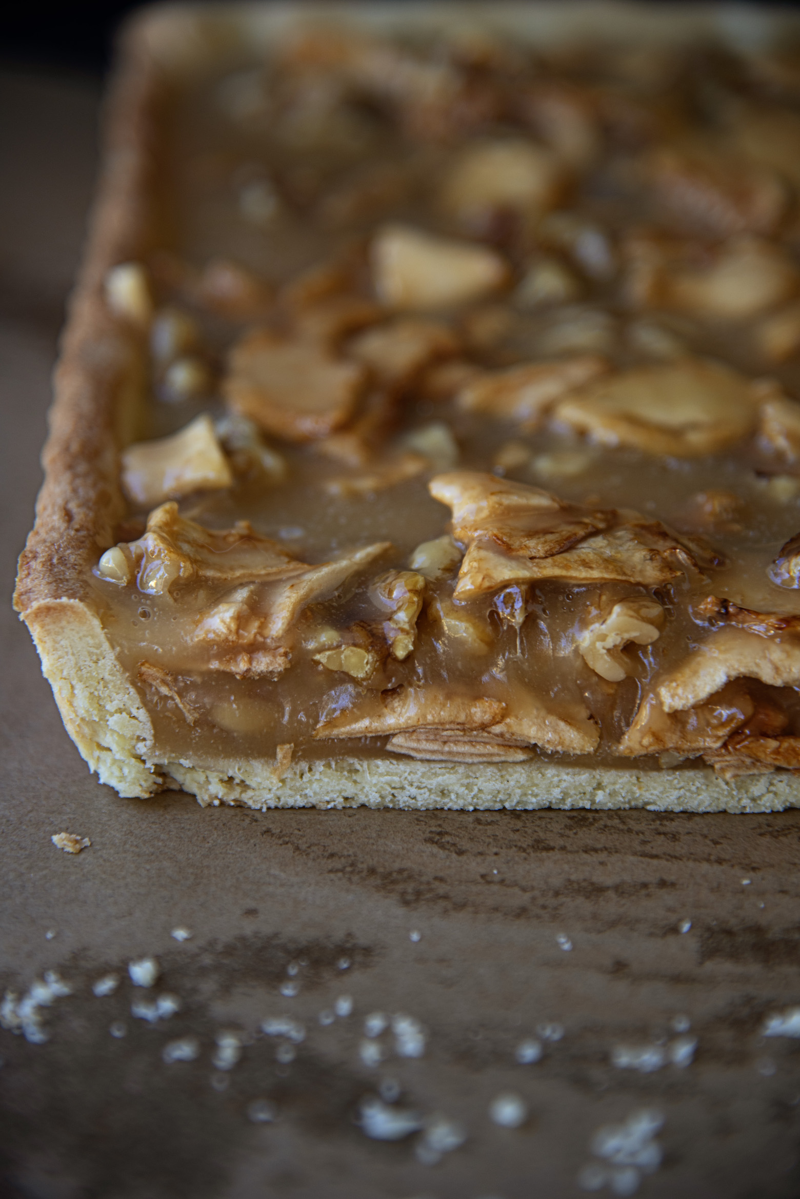 Caramel Apple Walnut Tart