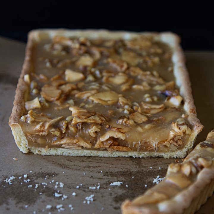 Caramel Apple Walnut Tart