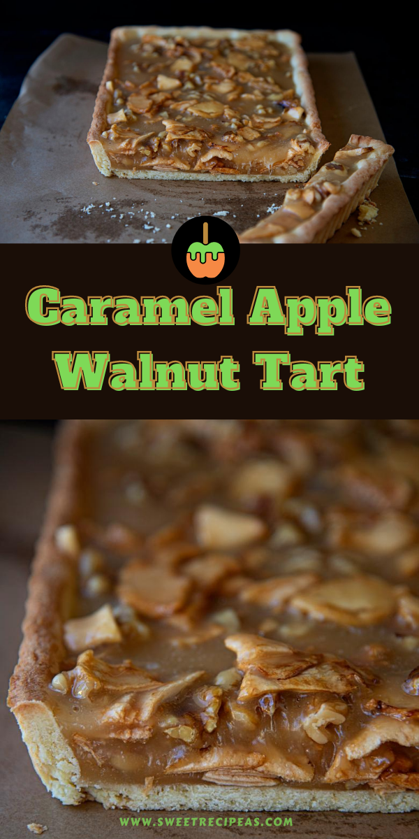 Caramel Apple Walnut Tart