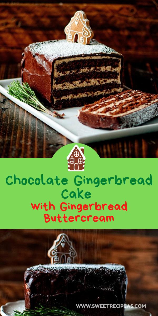 Chocolate Gingerbread Cake with Gingerbread Buttercream