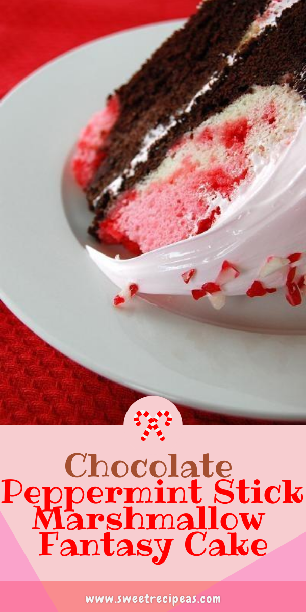 Chocolate Peppermint Stick Marshmallow Fantasy Cake 