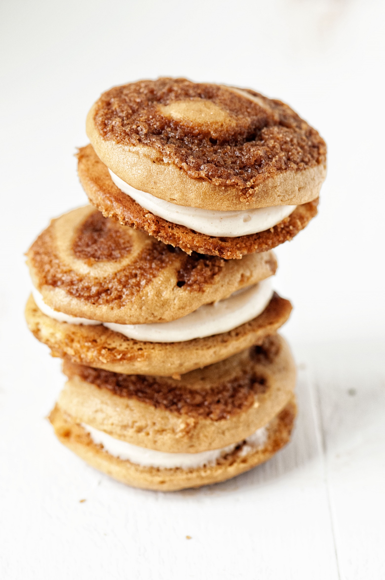 Cinnamon Roll Whoopie Pies with Cream Cheese Frosting
