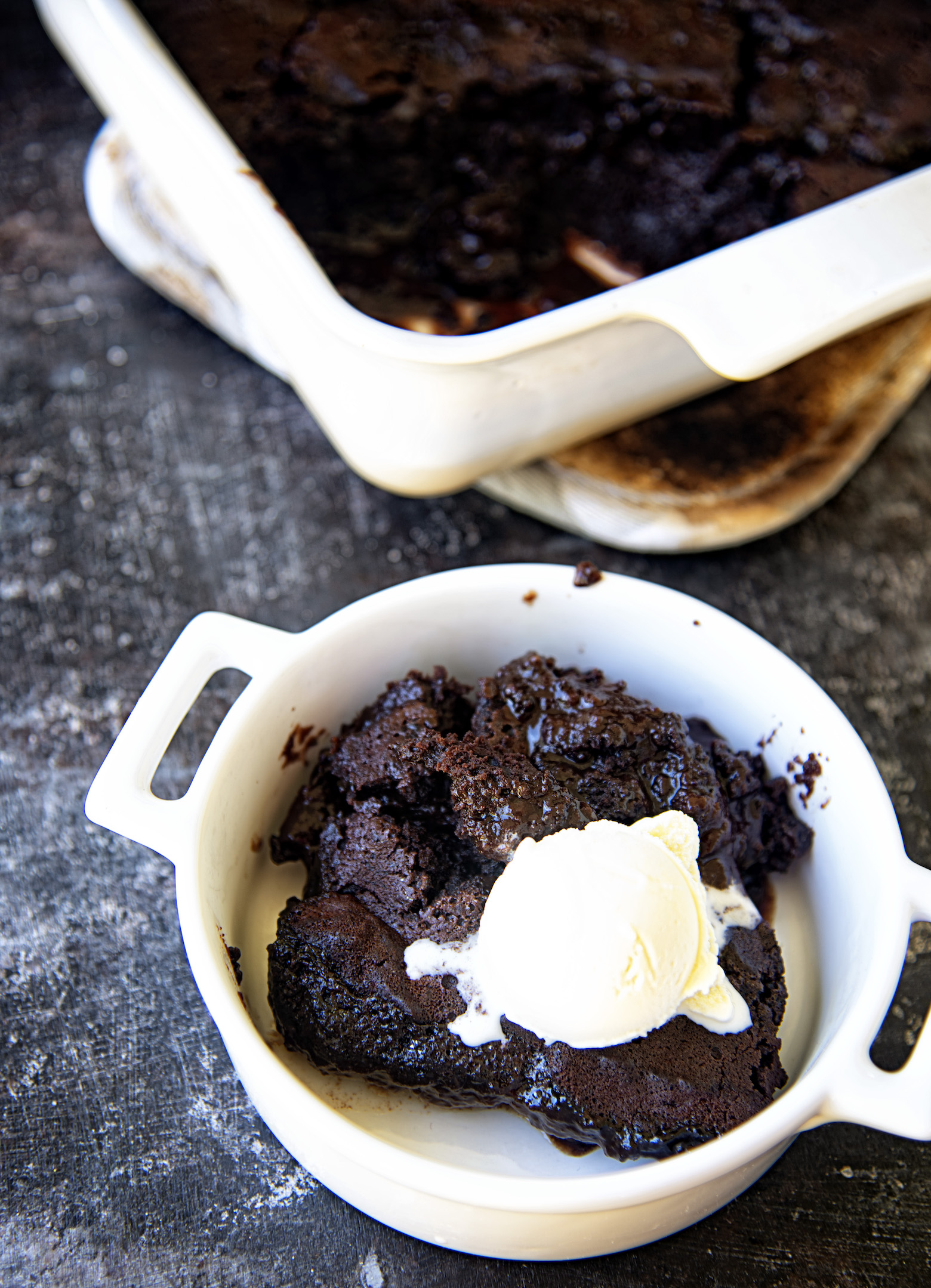 Cream Soda Brownie Pudding Cake 