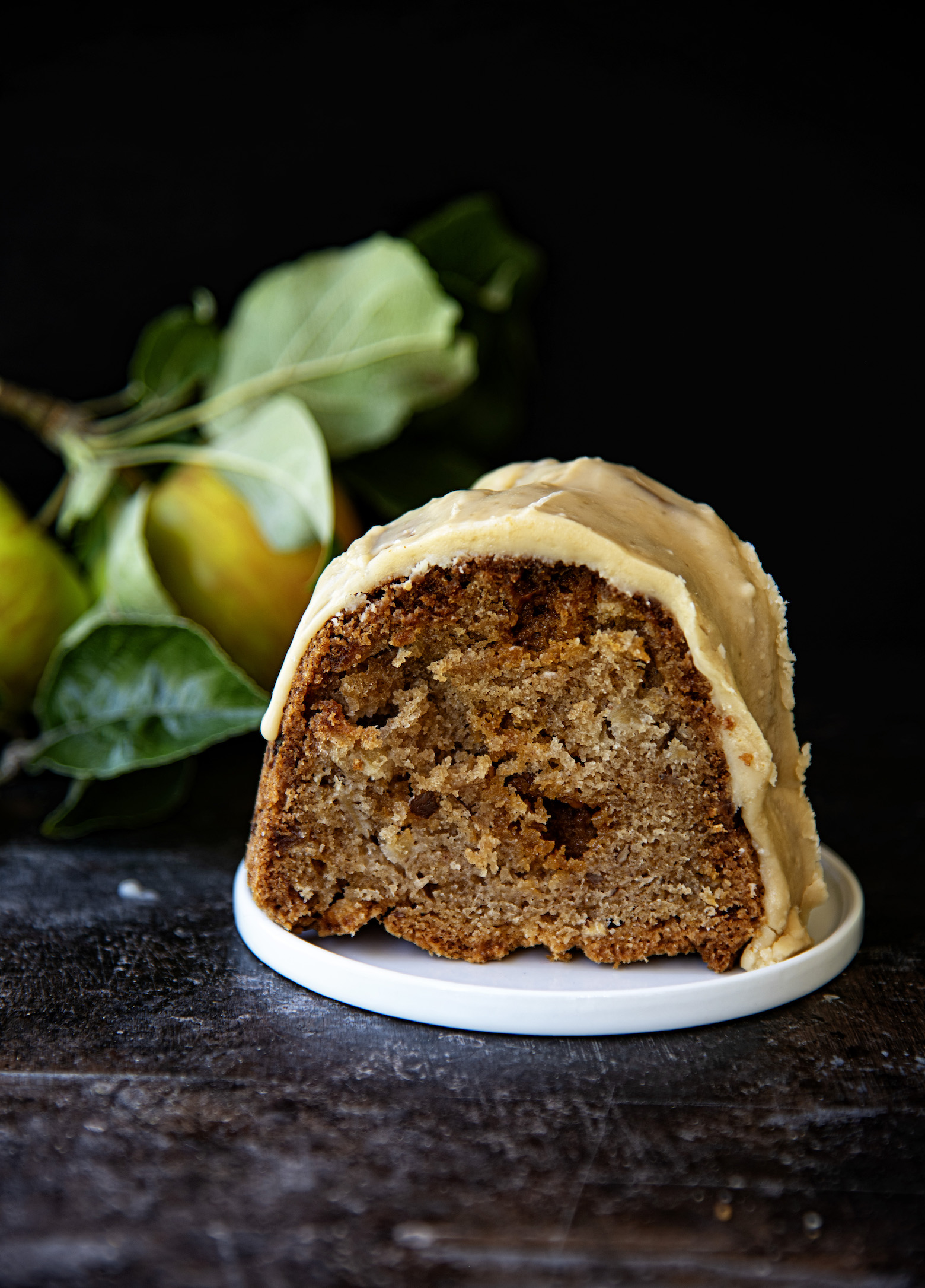 Glazed Pecan Butterscotch Apple Cake