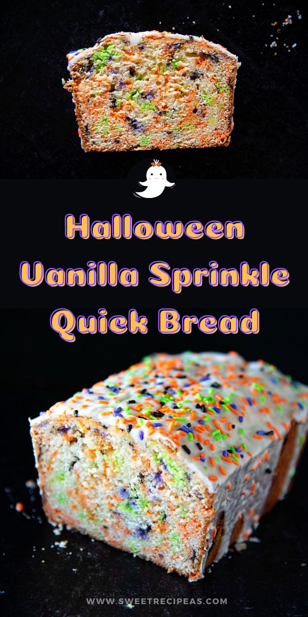Halloween Vanilla Sprinkle Quick Bread 