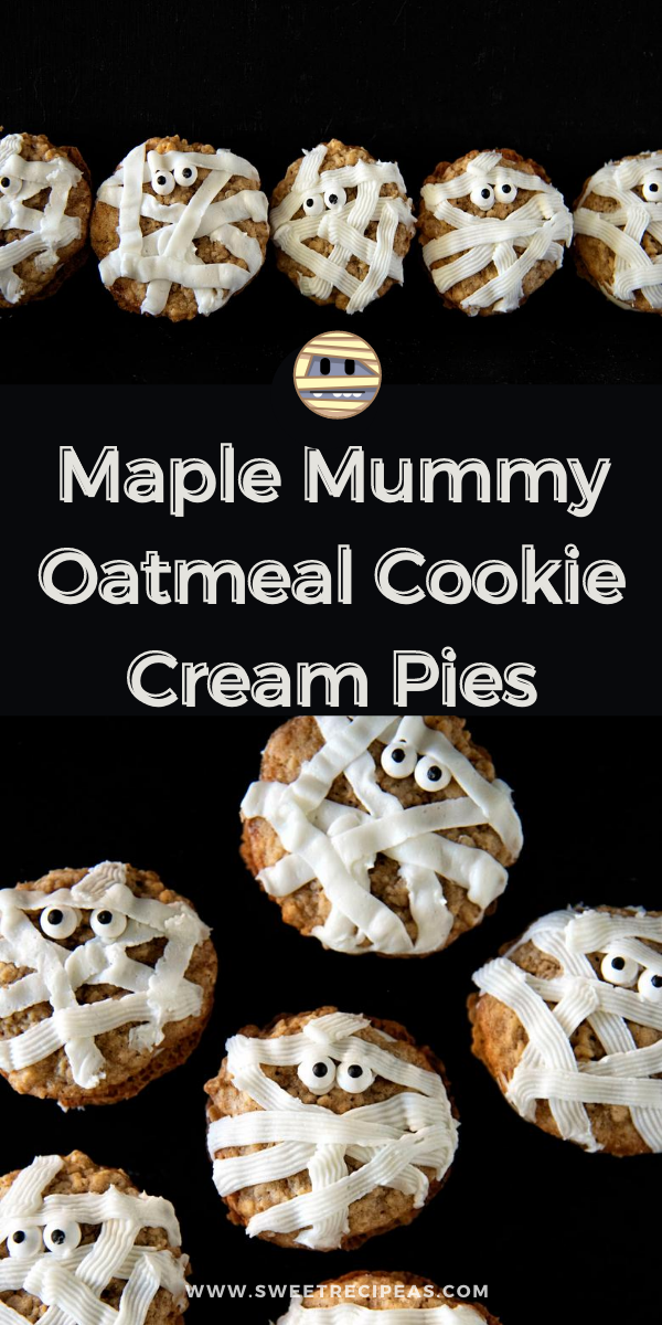 Maple Mummy Oatmeal Cookie Cream Pies