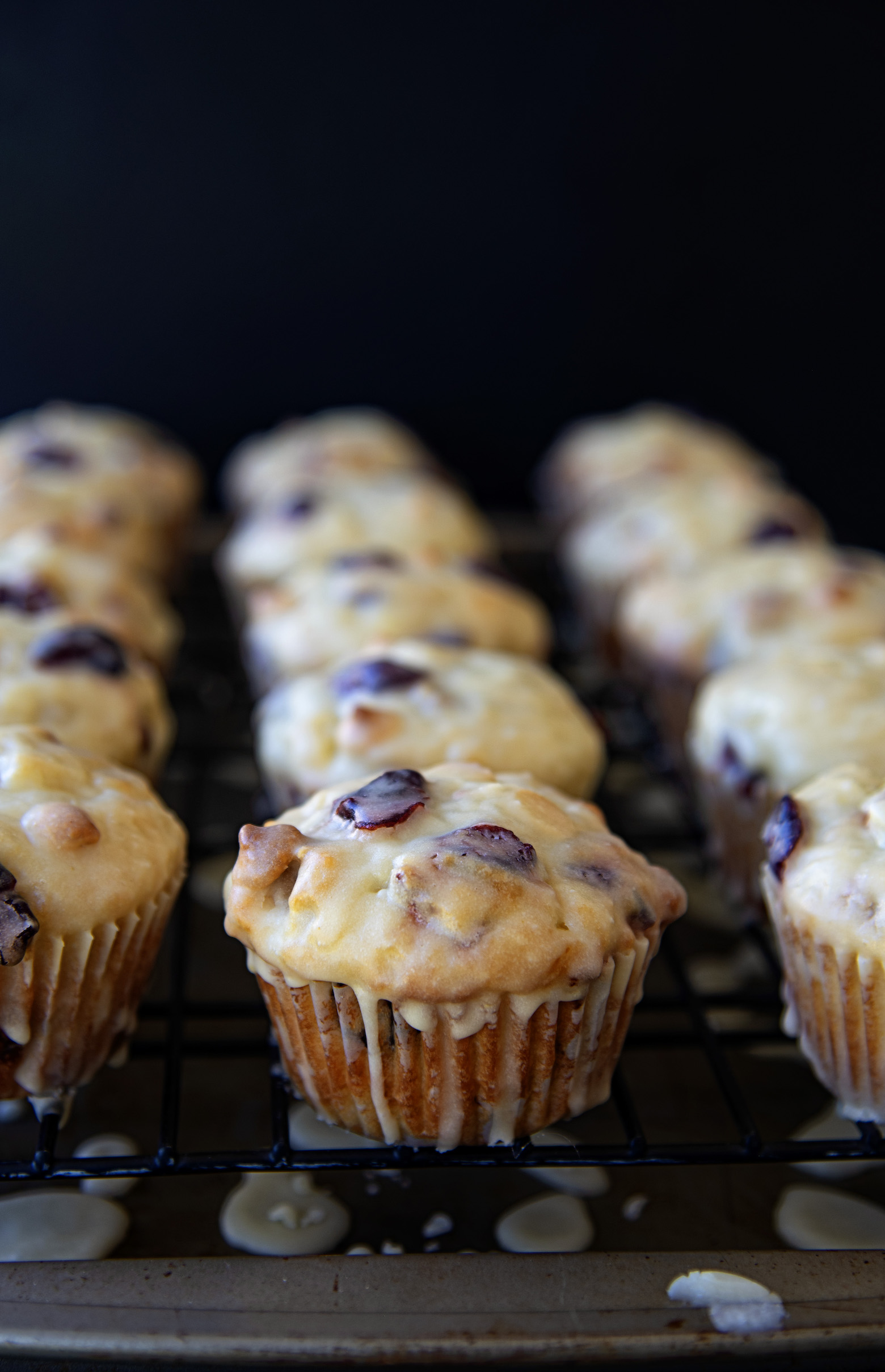 Orange Cranberry White Chocolate Walnut Muffins 