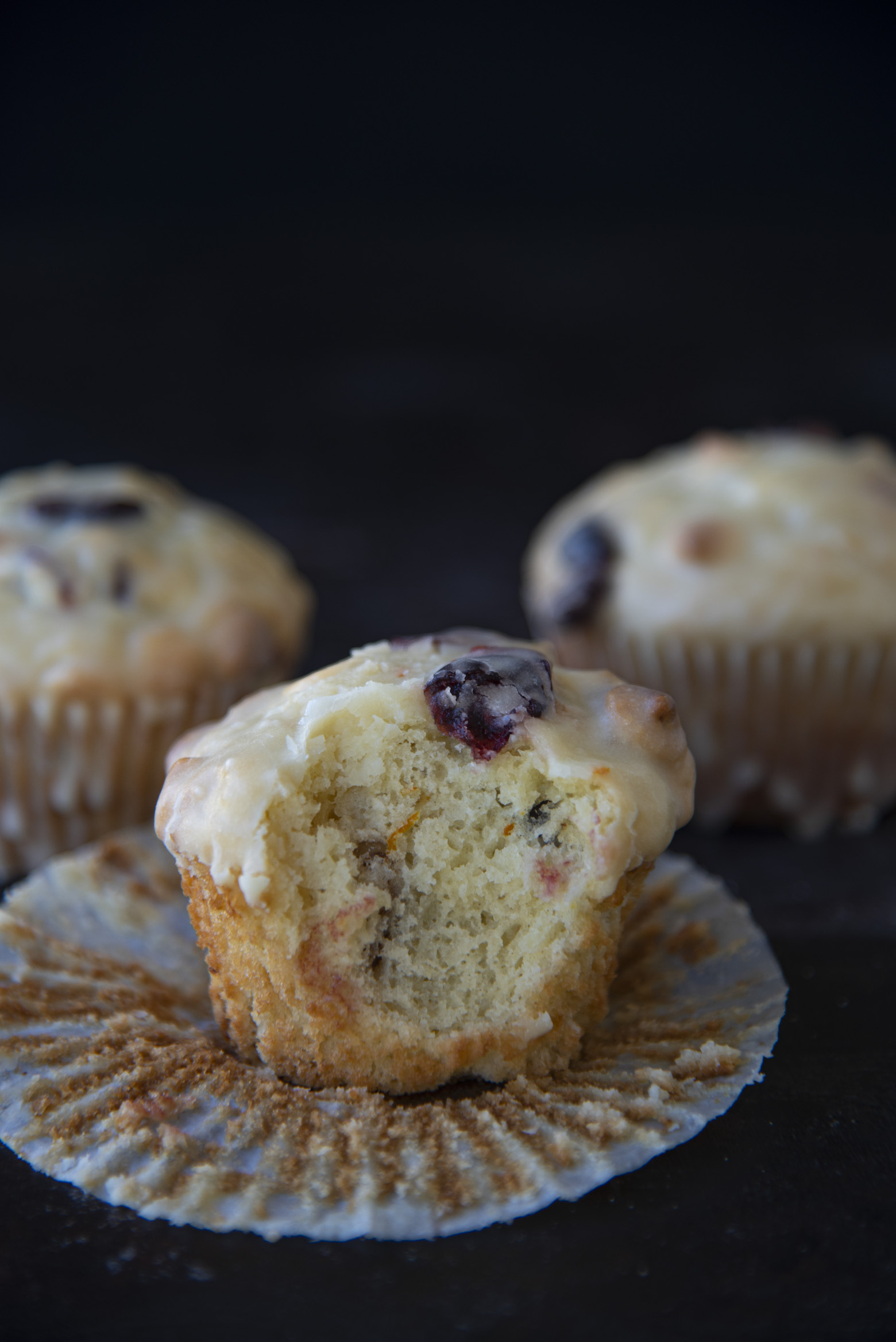 Orange Cranberry White Chocolate Walnut Muffins 