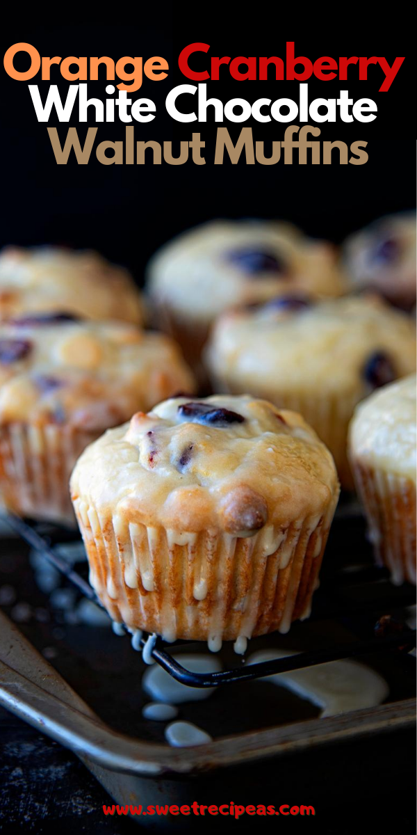 Orange Cranberry White Chocolate Walnut Muffins