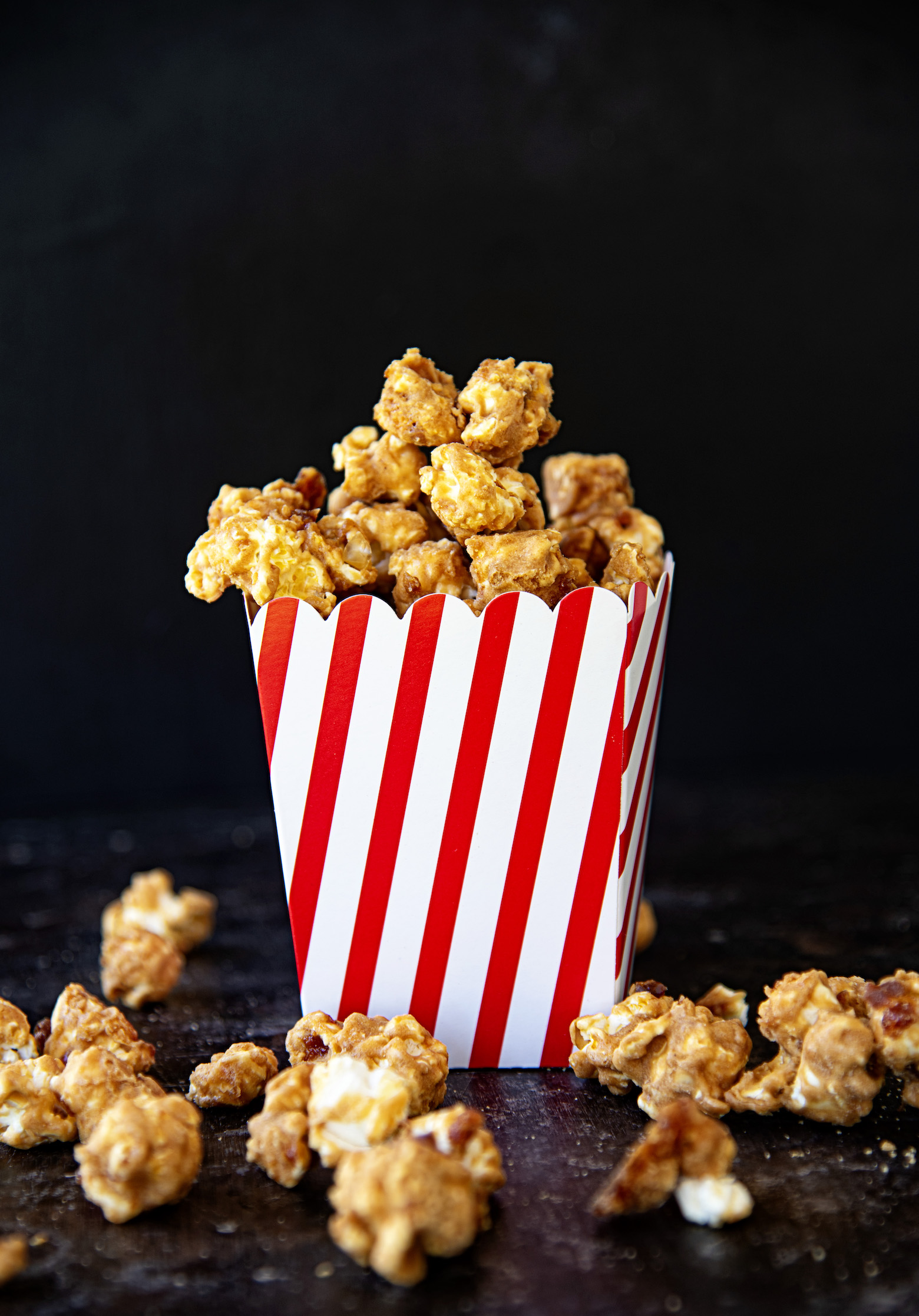 Peanut Butter Jelly Caramel Corn