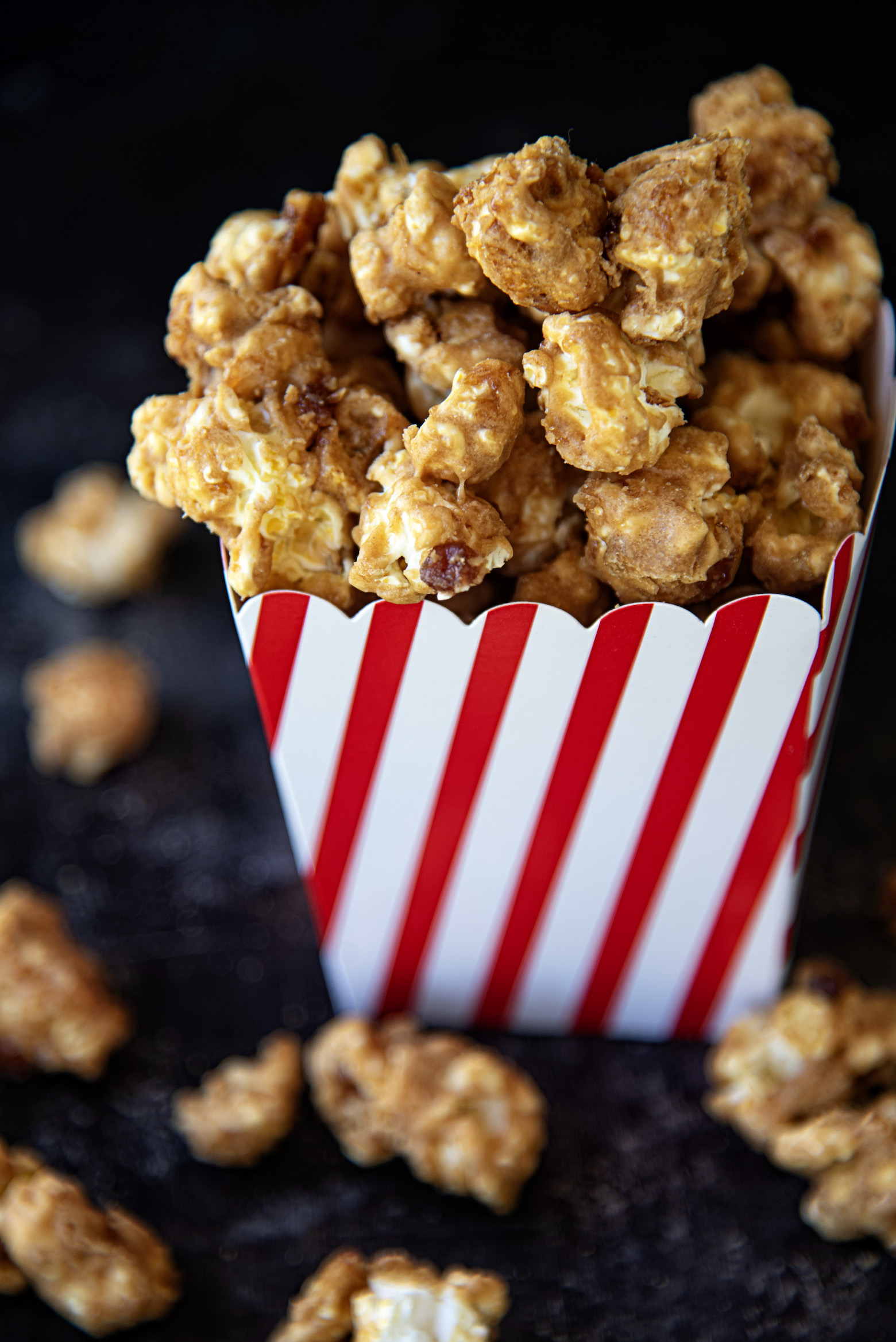 Peanut Butter Jelly Caramel Corn