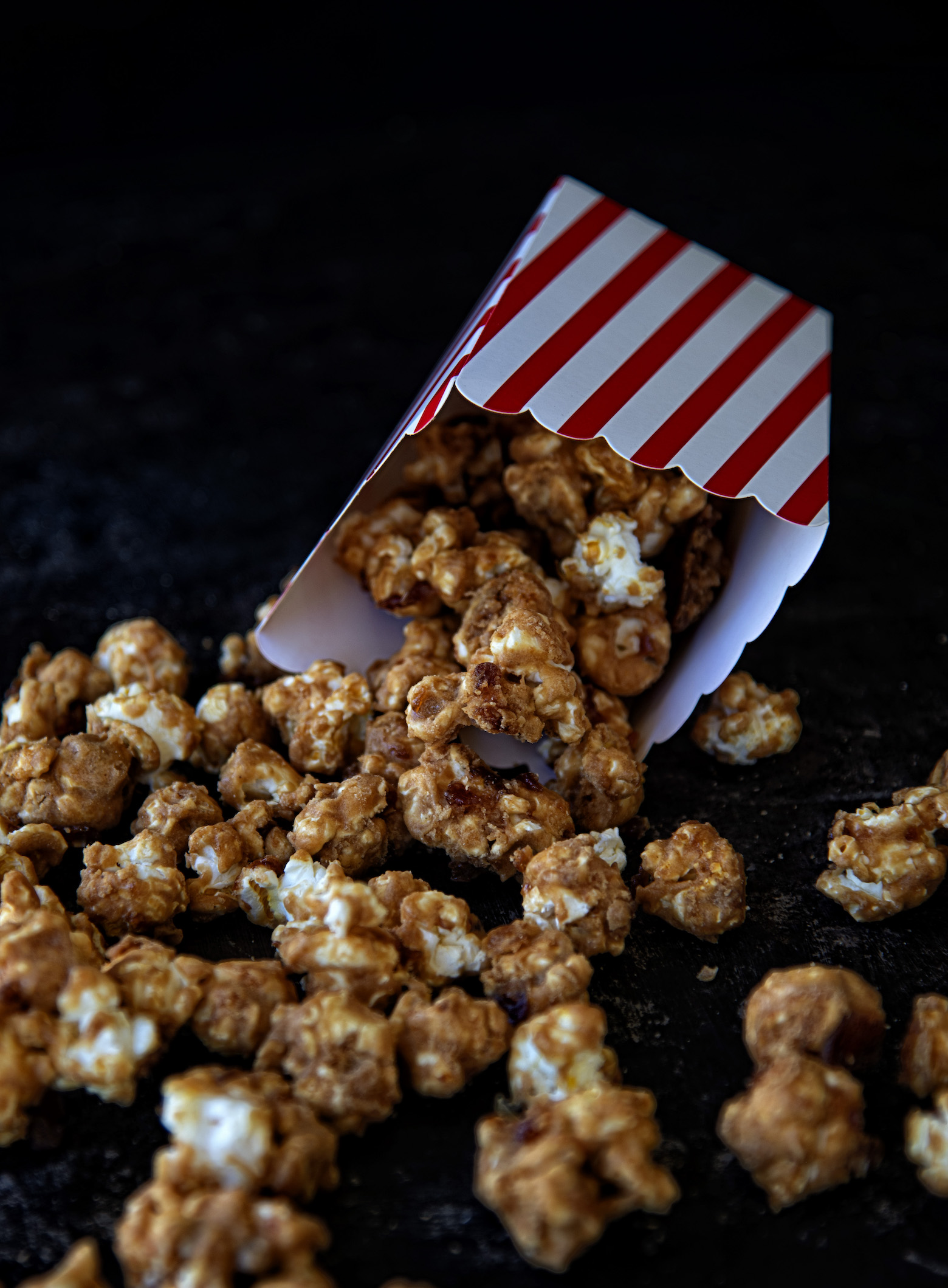 Peanut Butter Jelly Caramel Corn