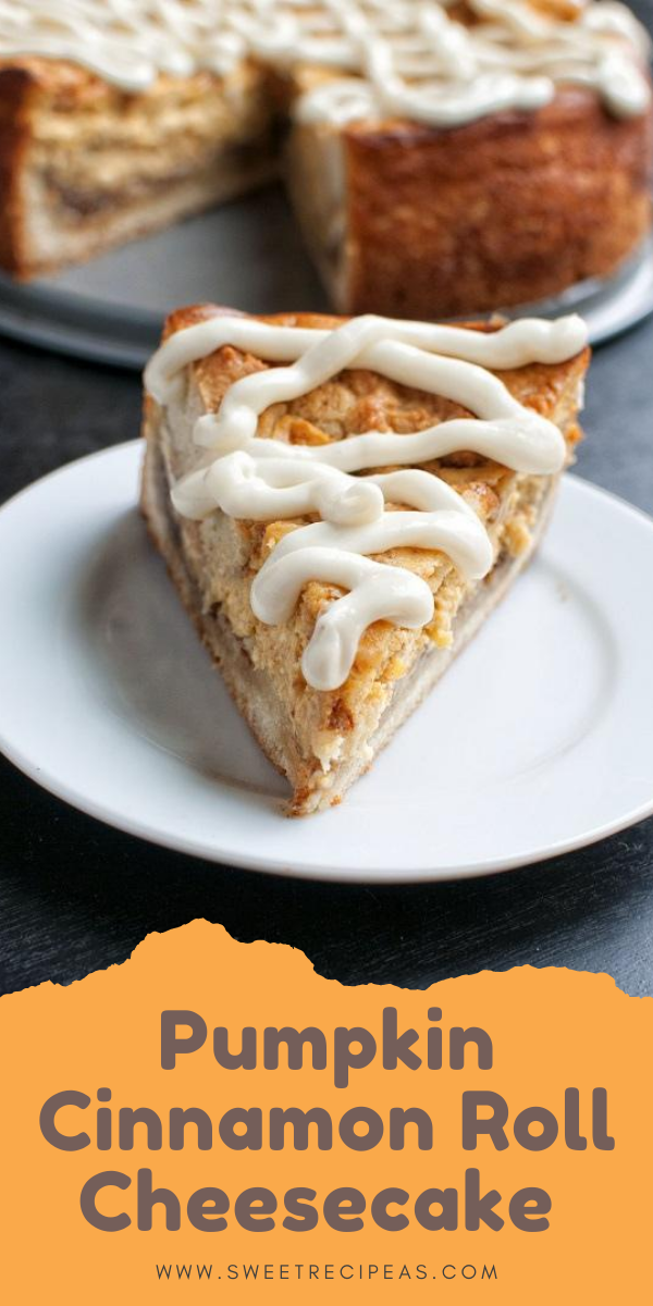 Pumpkin Cinnamon Roll Cheesecake