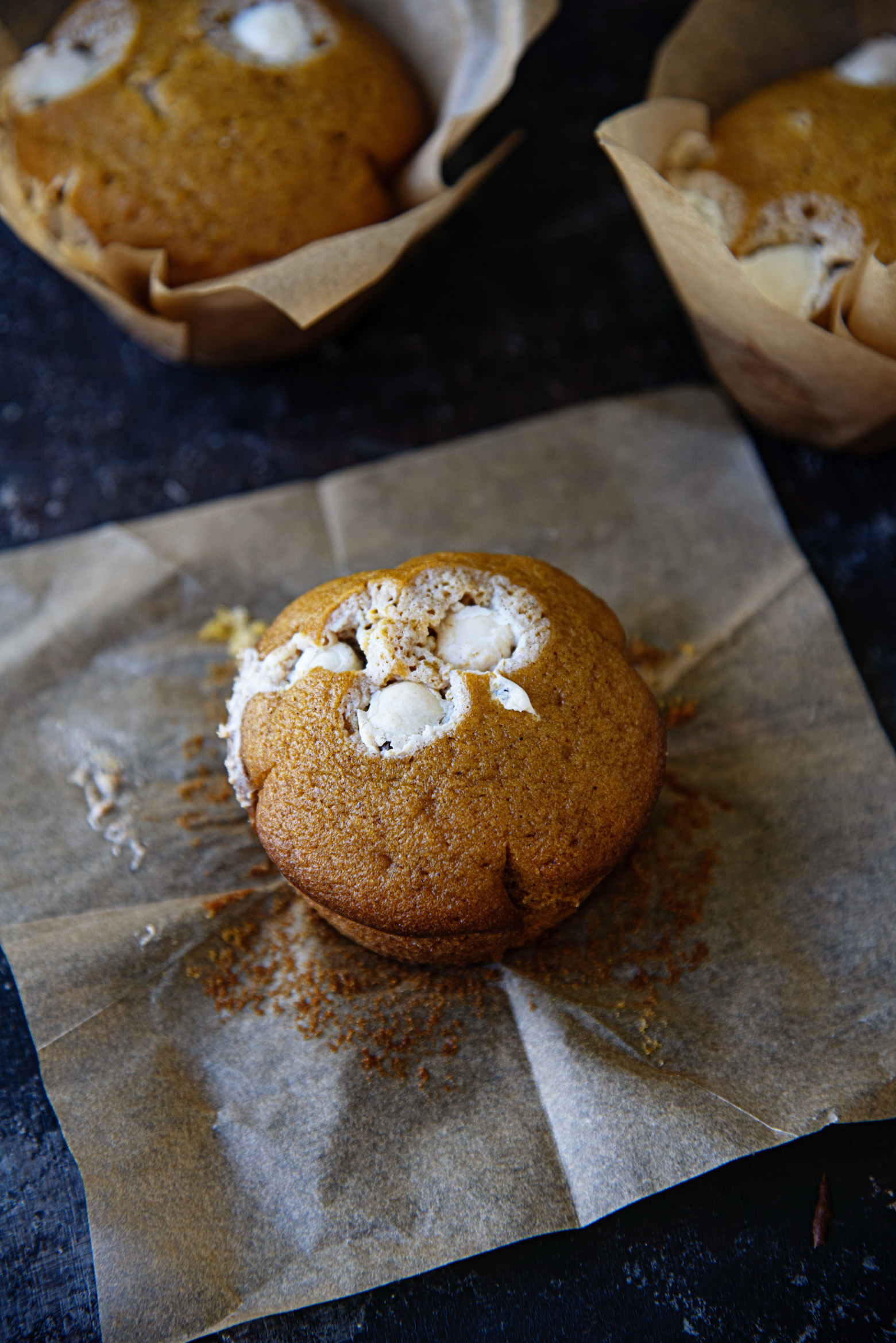 Pumpkin Spice Yogurt Raisin Muffins