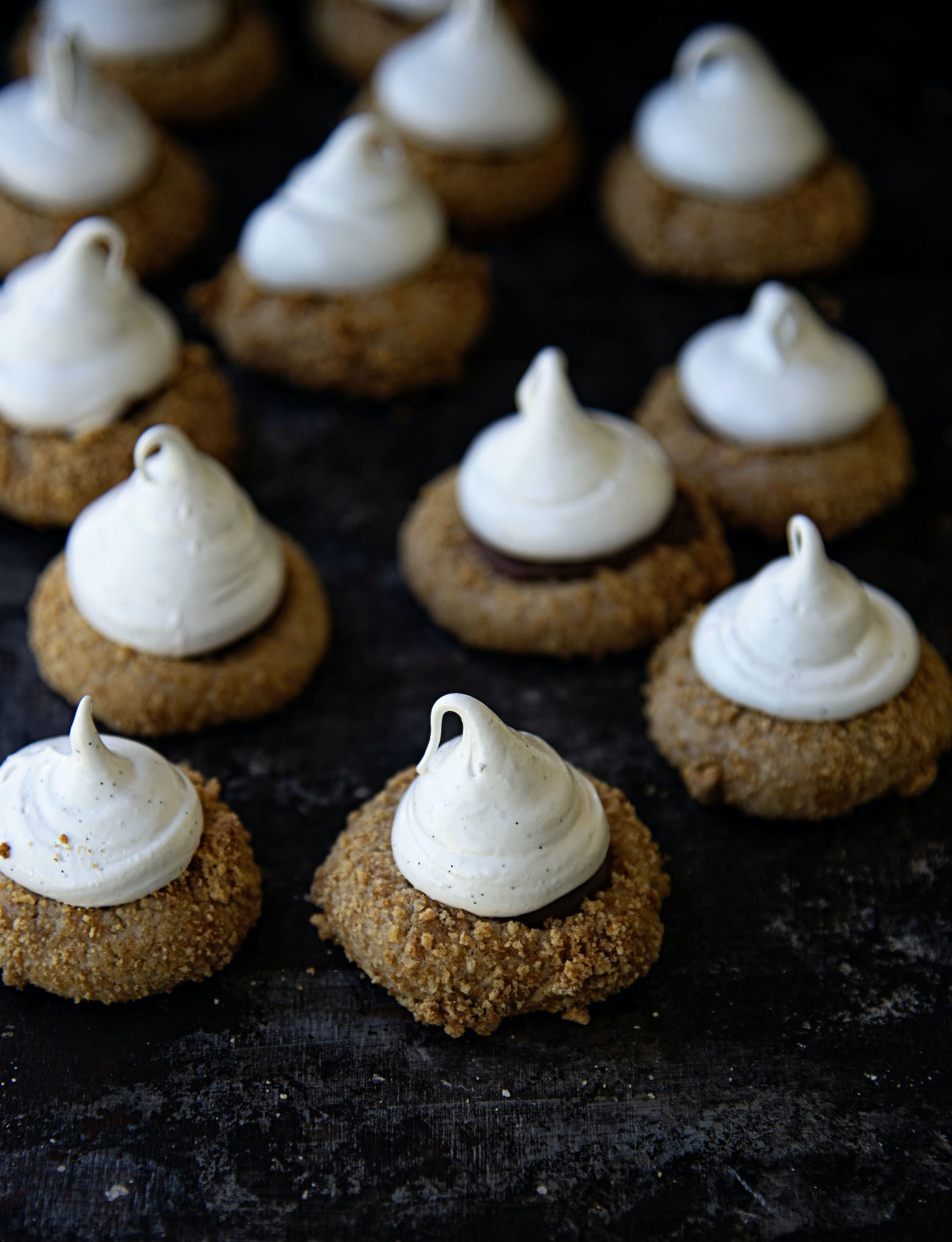 S'mores Thumbprint Cookies 