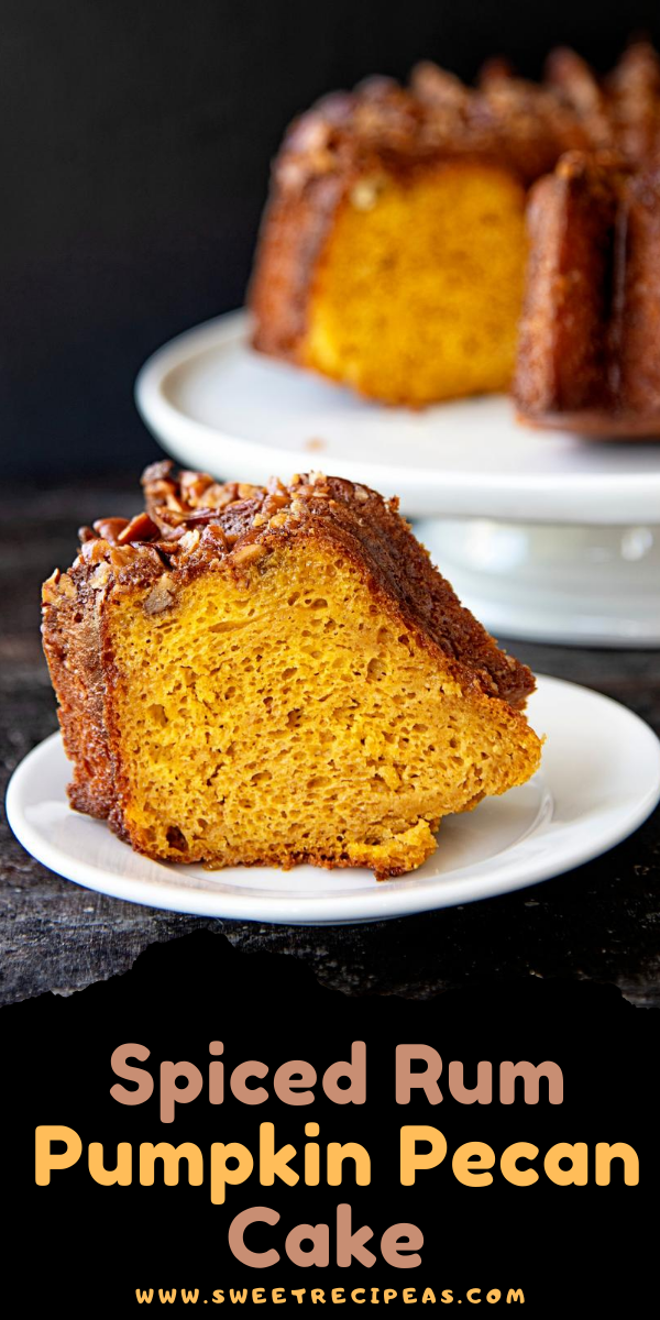 Spiced Rum Pumpkin Pecan Cake