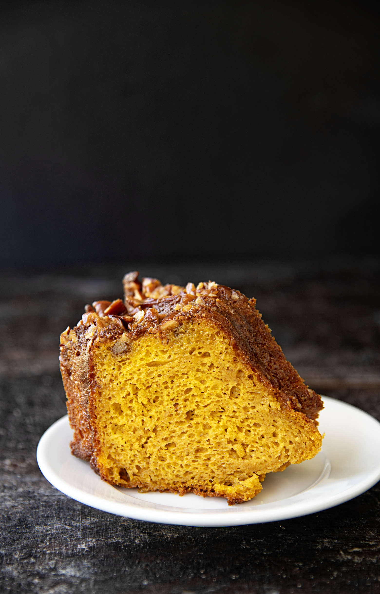 Spiced Rum Pumpkin Pecan Cake