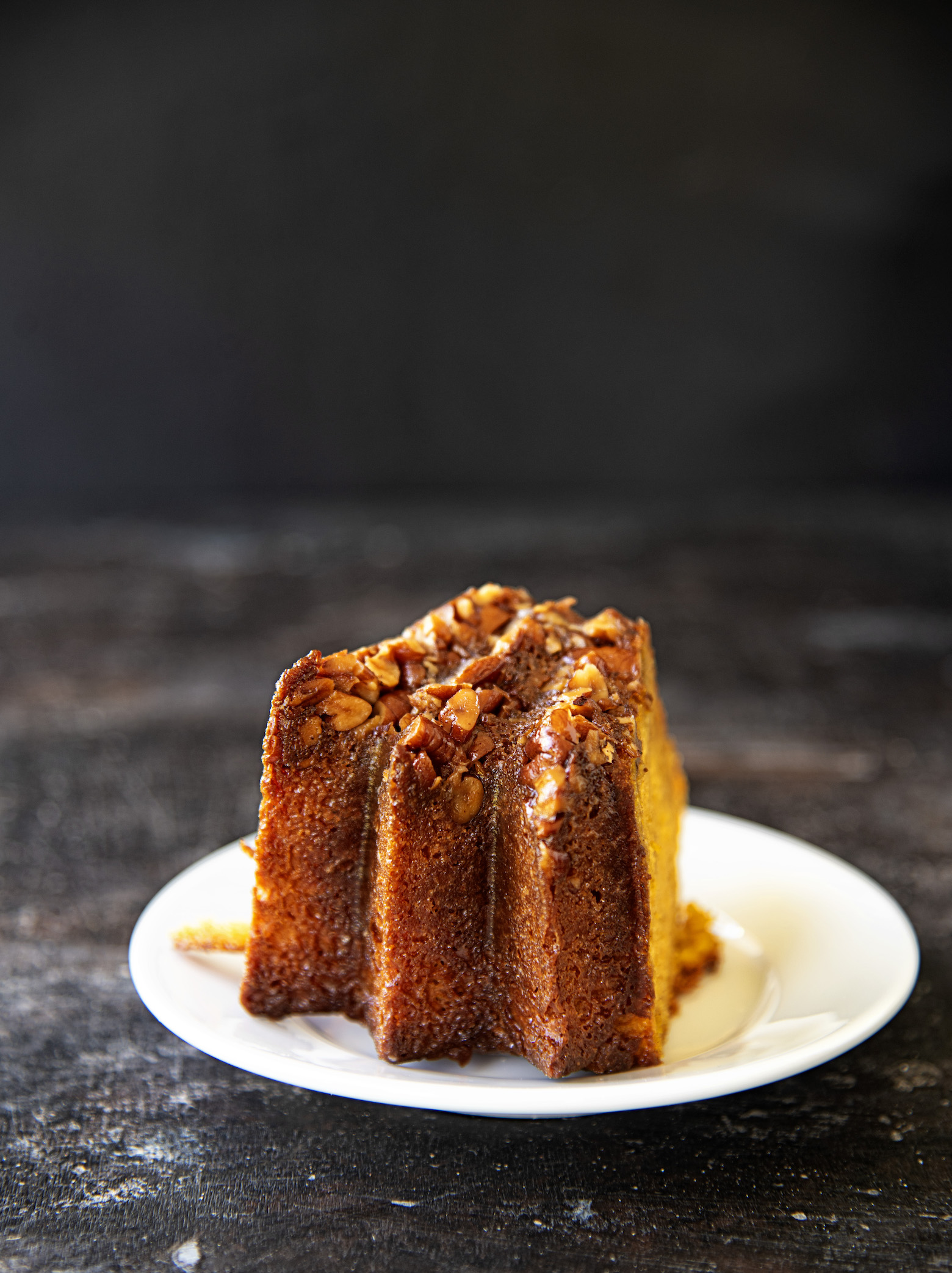 Spiced Rum Pumpkin Pecan Cake