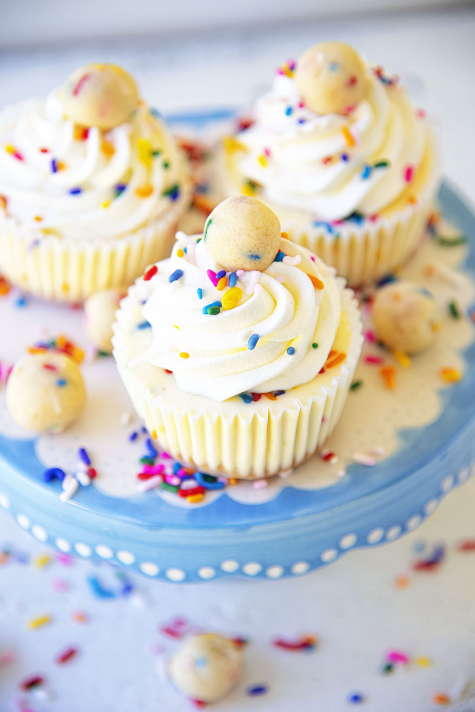 Sugar Cookie Dough Cheesecake Cups