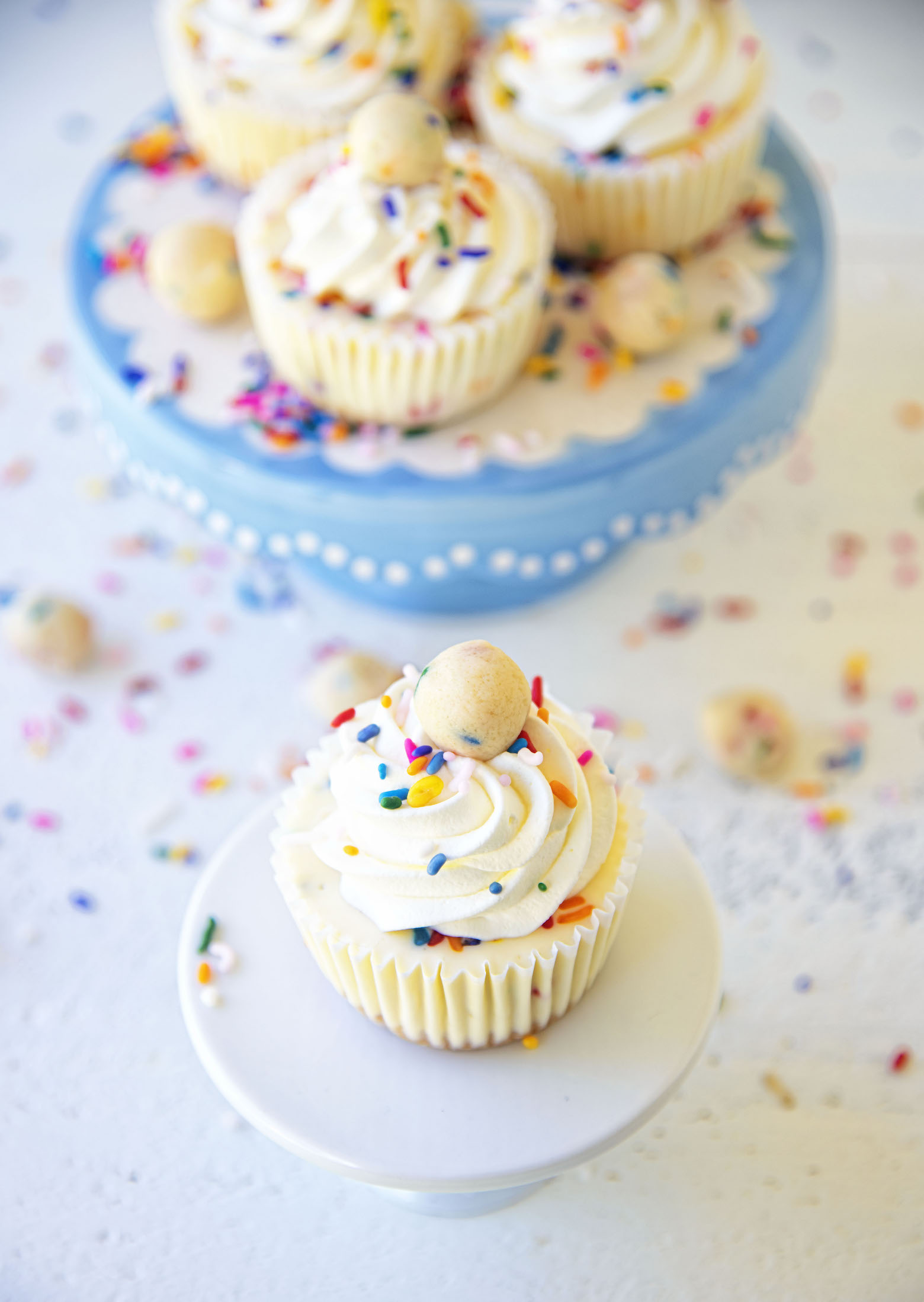 Sugar Cookie Dough Cheesecake Cups