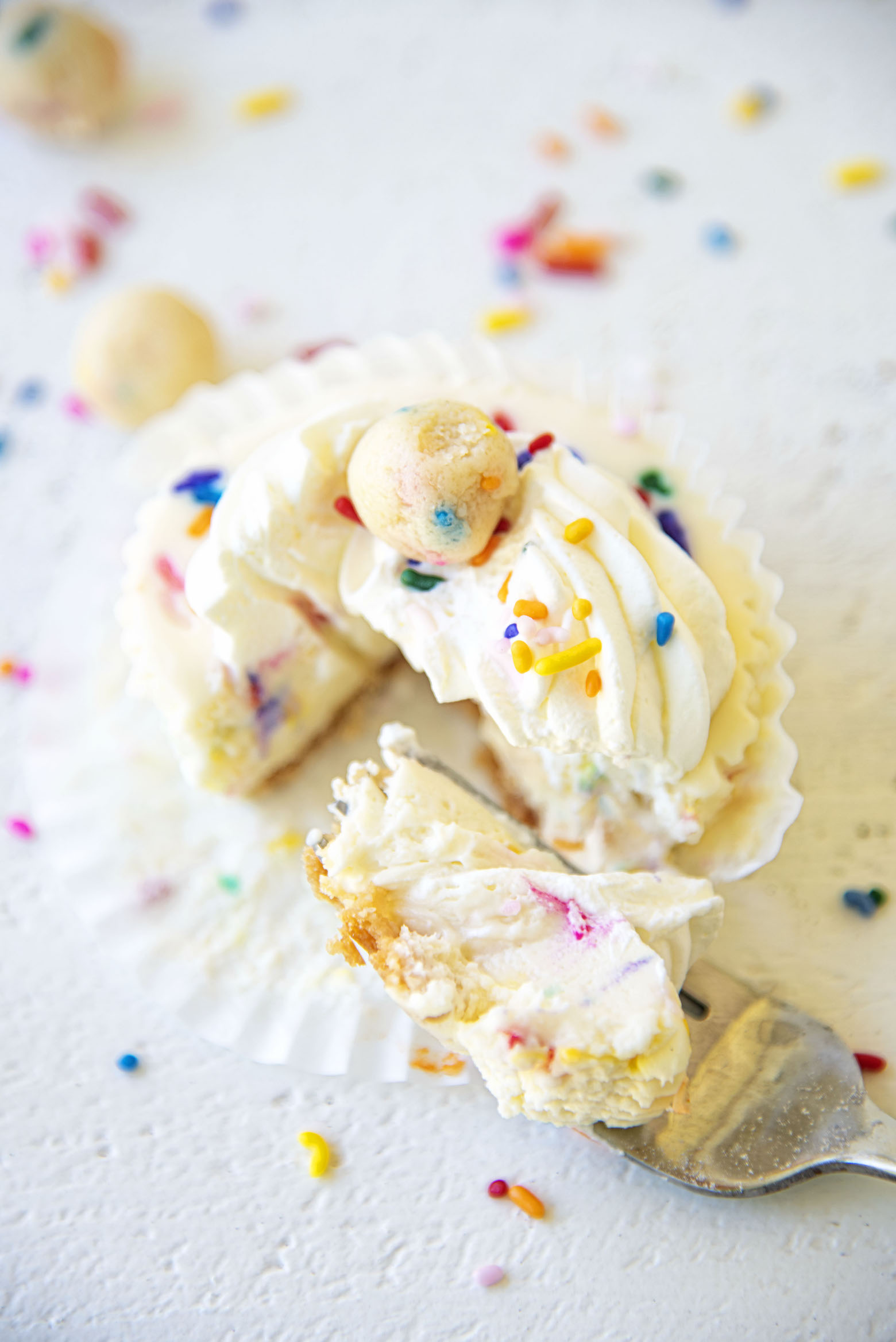 Sugar Cookie Dough Cheesecake Cups