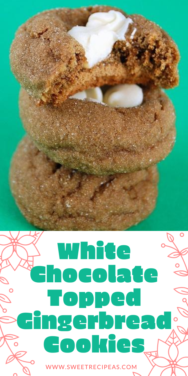 White Chocolate Topped Gingerbread Cookies