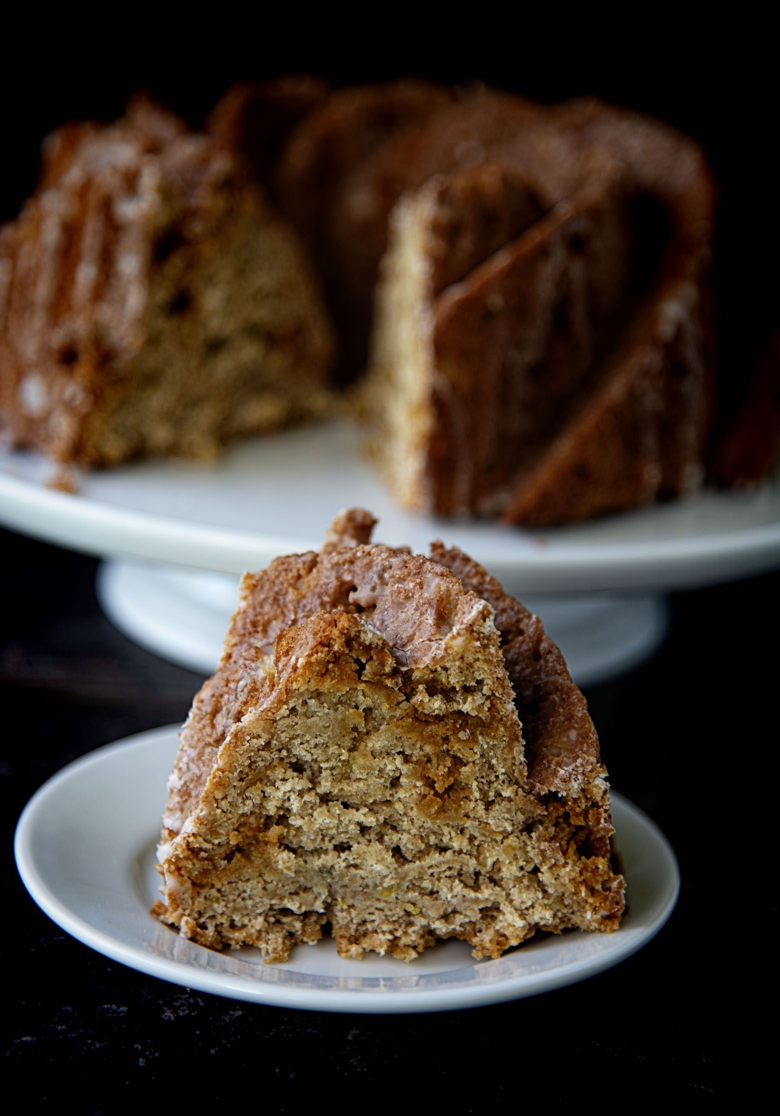 Apple Oatmeal Butterscotch Bundt Cake 