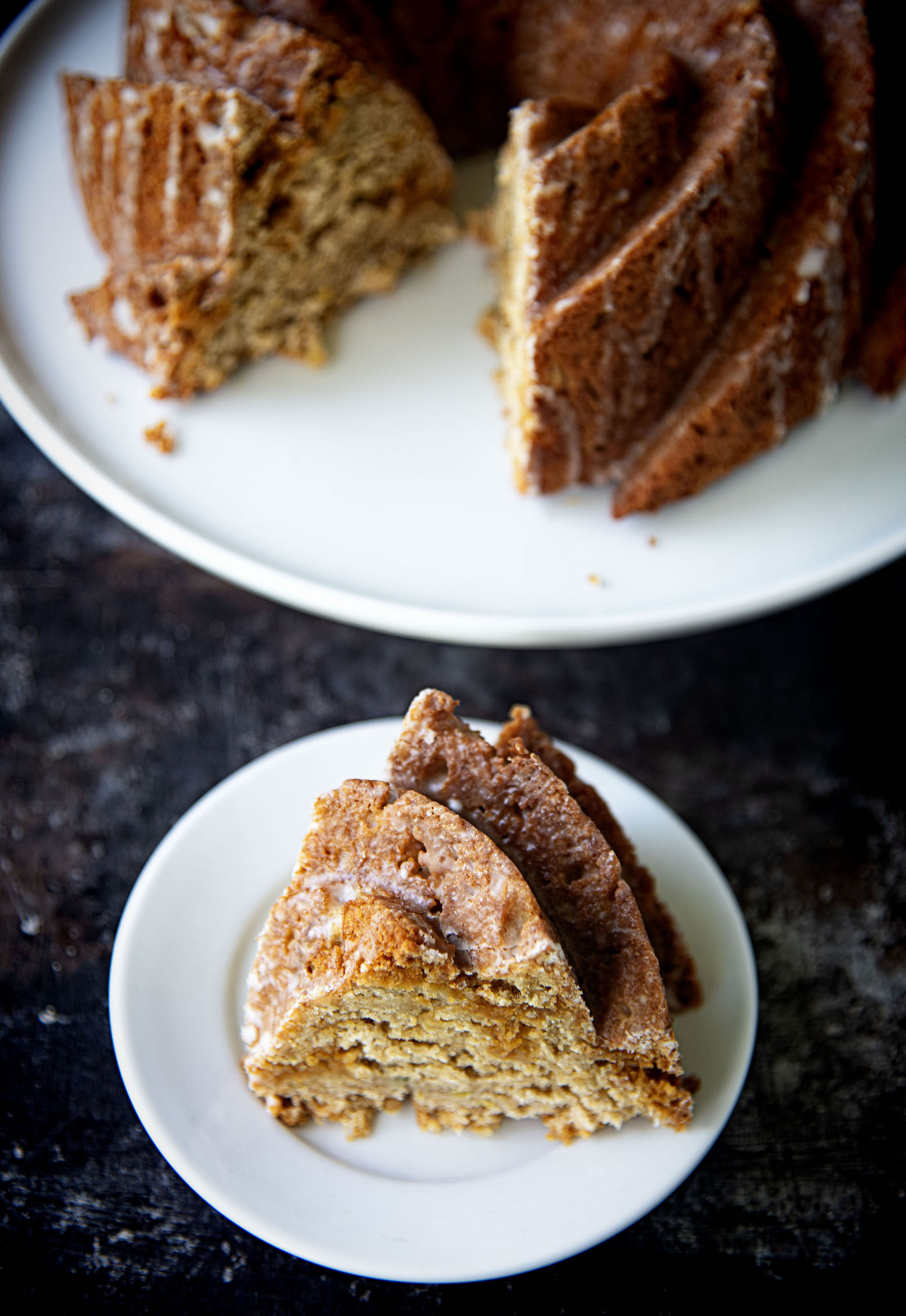 Apple Oatmeal Butterscotch Bundt Cake