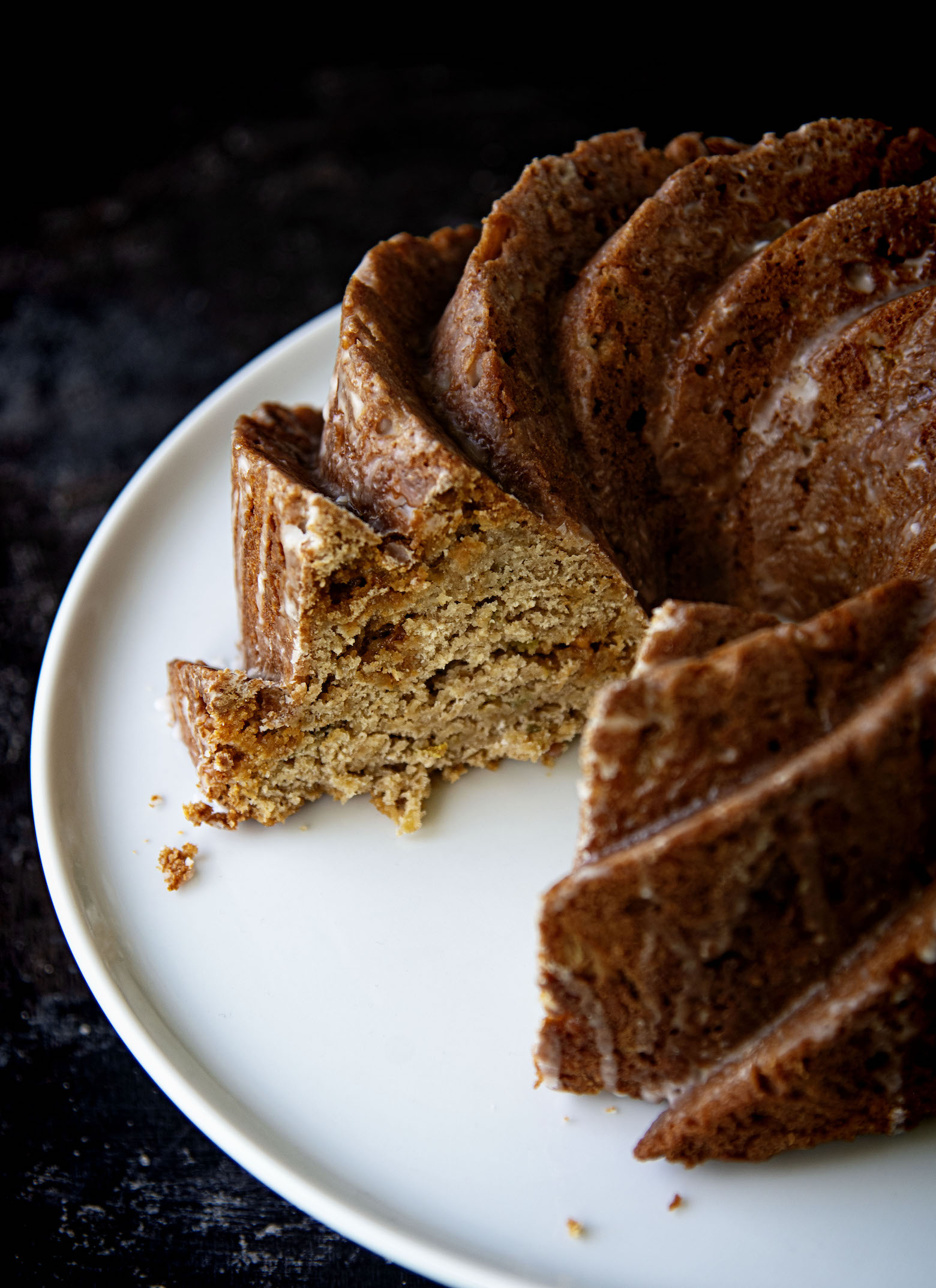 Apple Oatmeal Butterscotch Bundt Cake